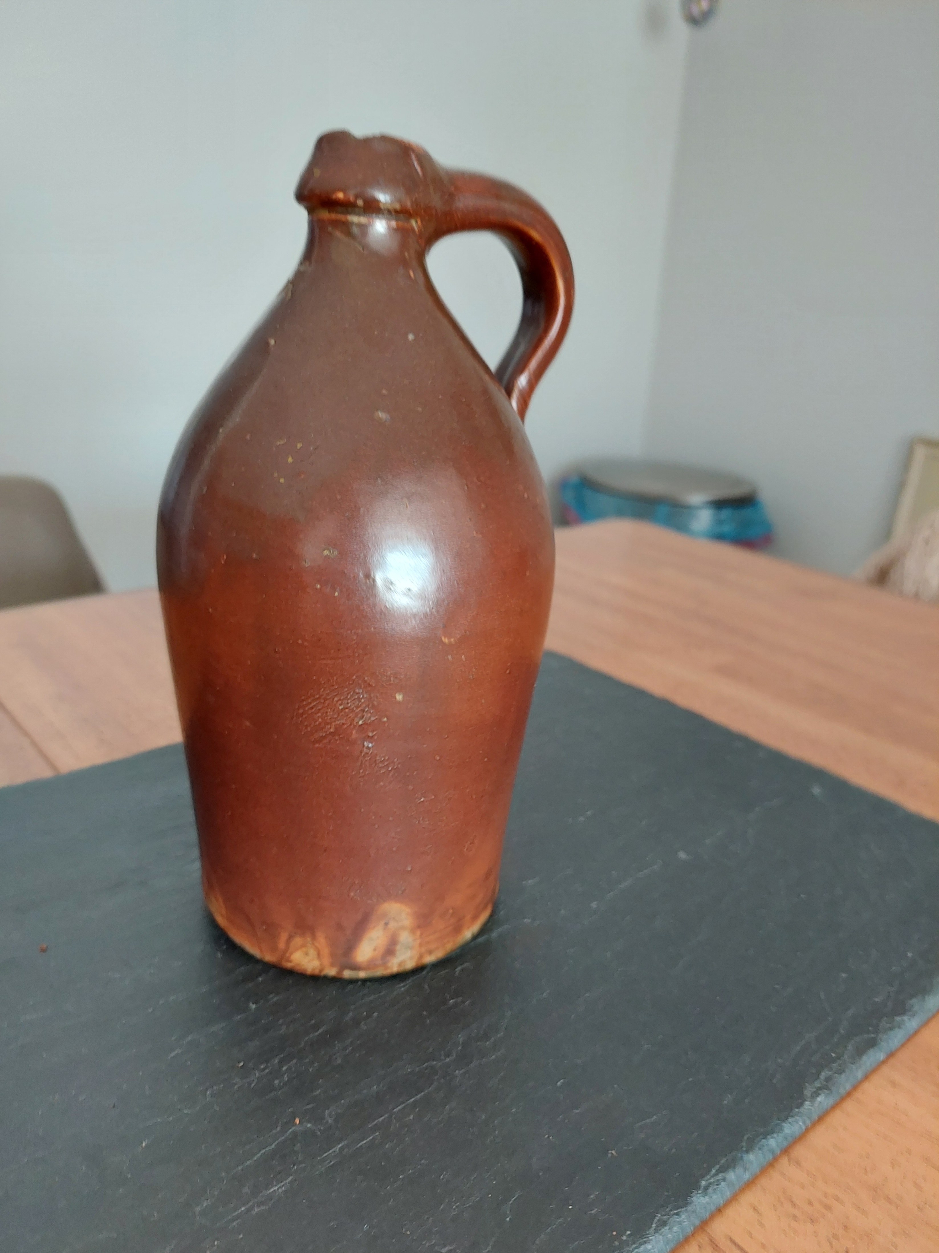 Vintage Brown Stoneware Jug - photo 5