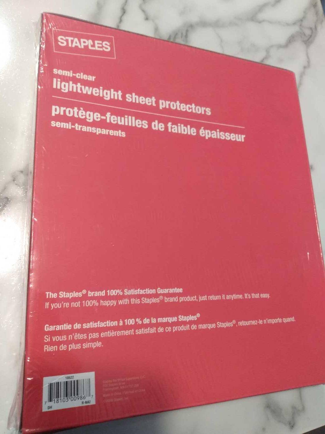 Staples Lightweight Sheet Protectors - 200 Sheets/box - photo 2