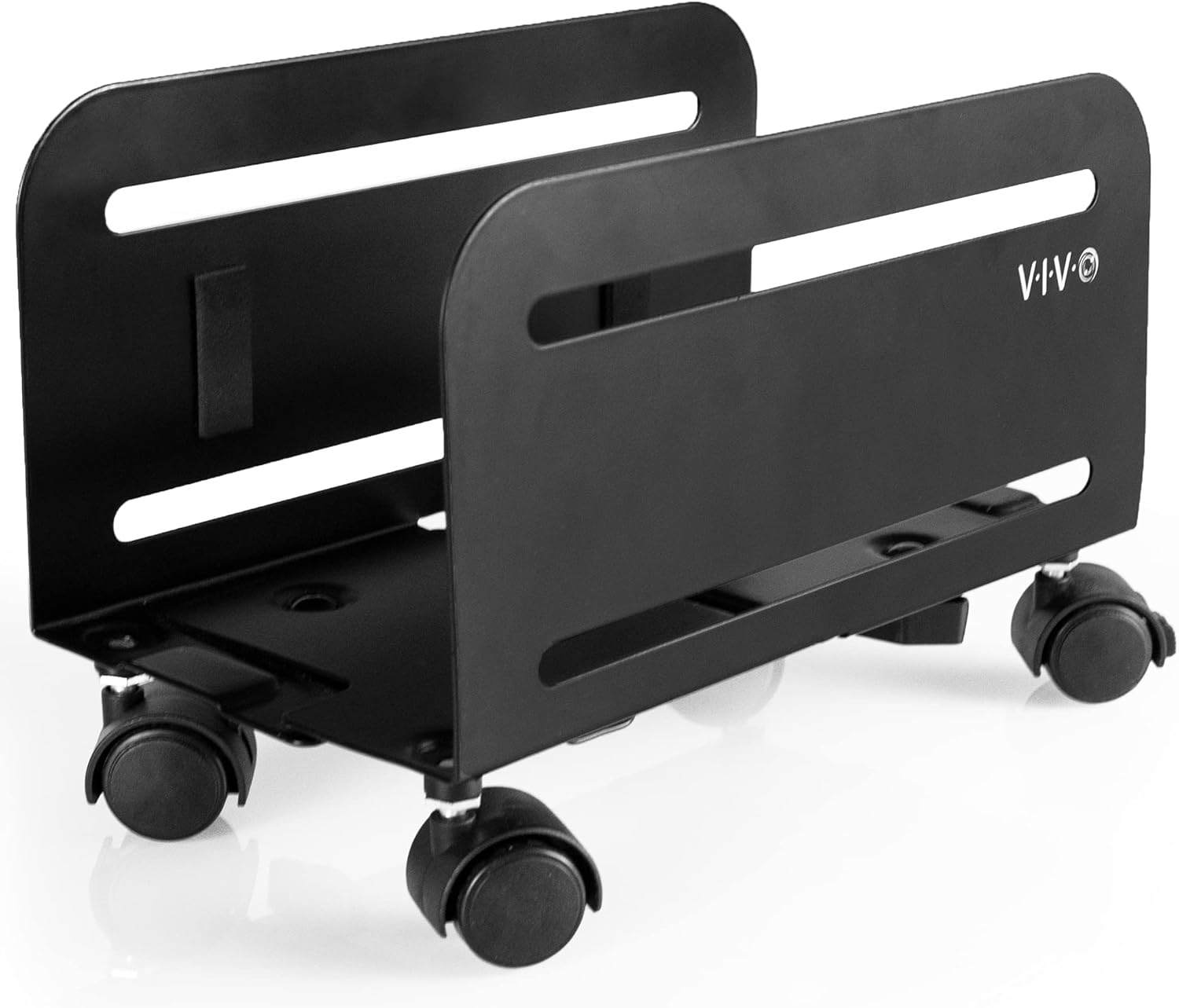 VIVO Black Rolling Computer Tower Cart - photo 5