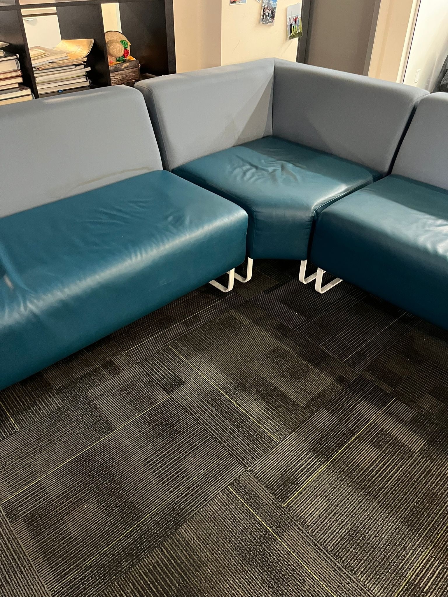 Modular Sectional Sofa - Blue & Grey