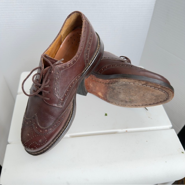 Brown Leather Wingtip Dress Shoes