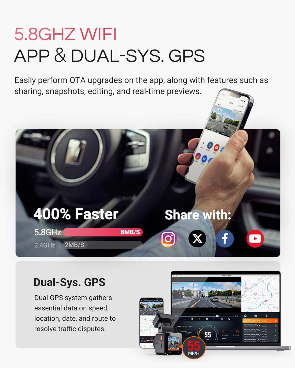 Vantrue E1 Pro 4K Mini Dash Cam - photo 4