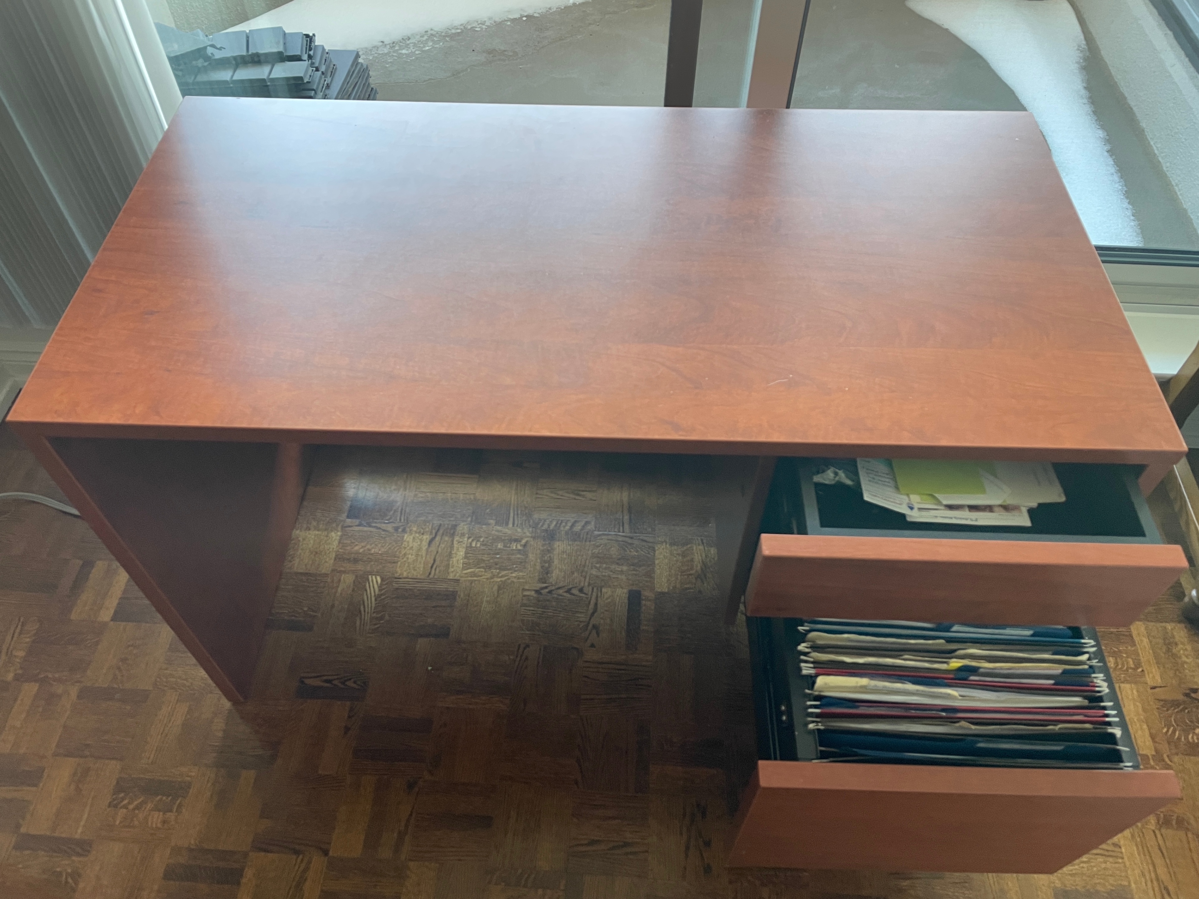 Assorted Mid-Century Furniture – Wall Unit, Desk, Lamps, Tables - photo 4