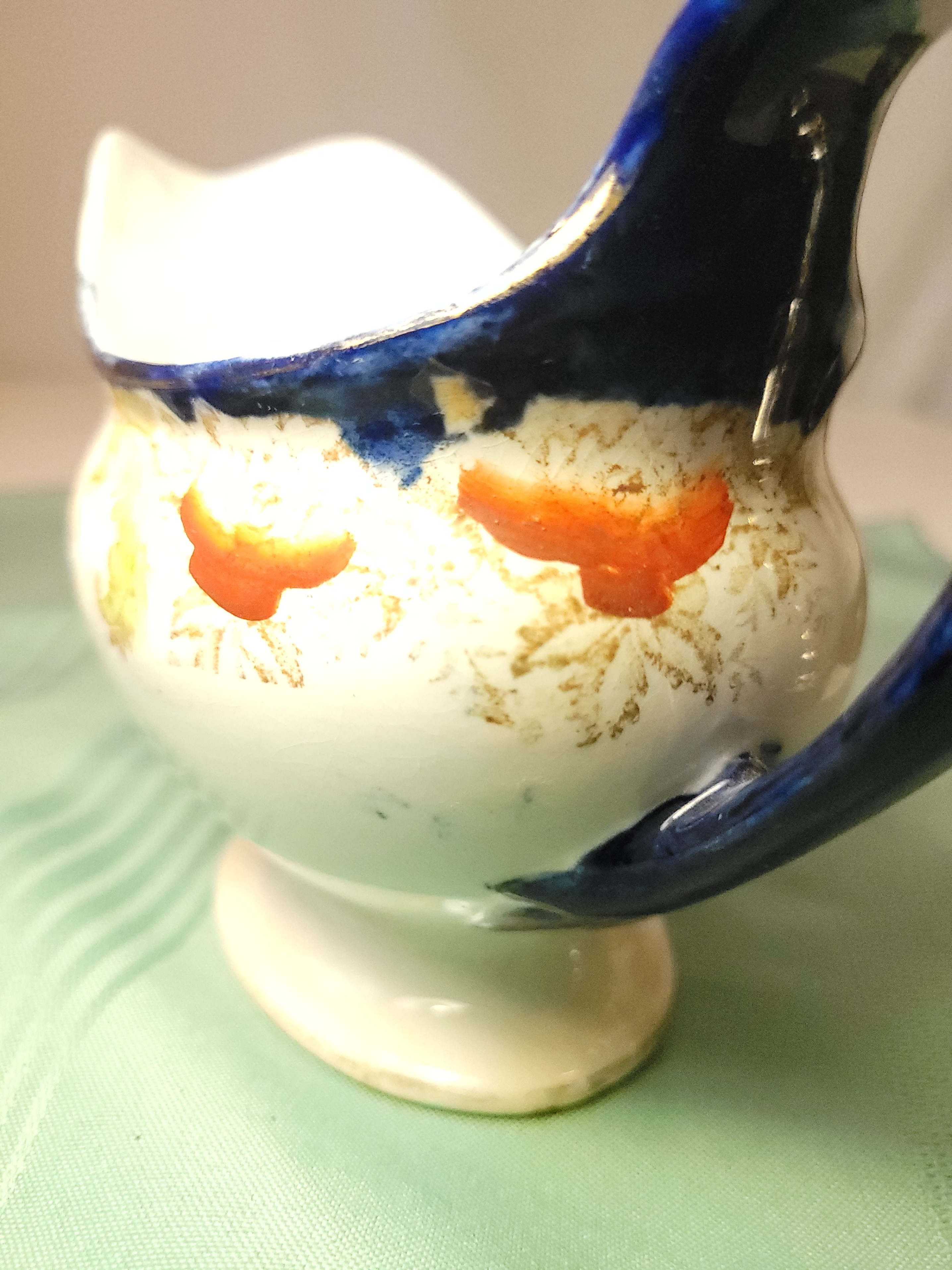 Antique W.H. Grindley LORNE Flow Blue Gravy Boat England Rd - photo 2
