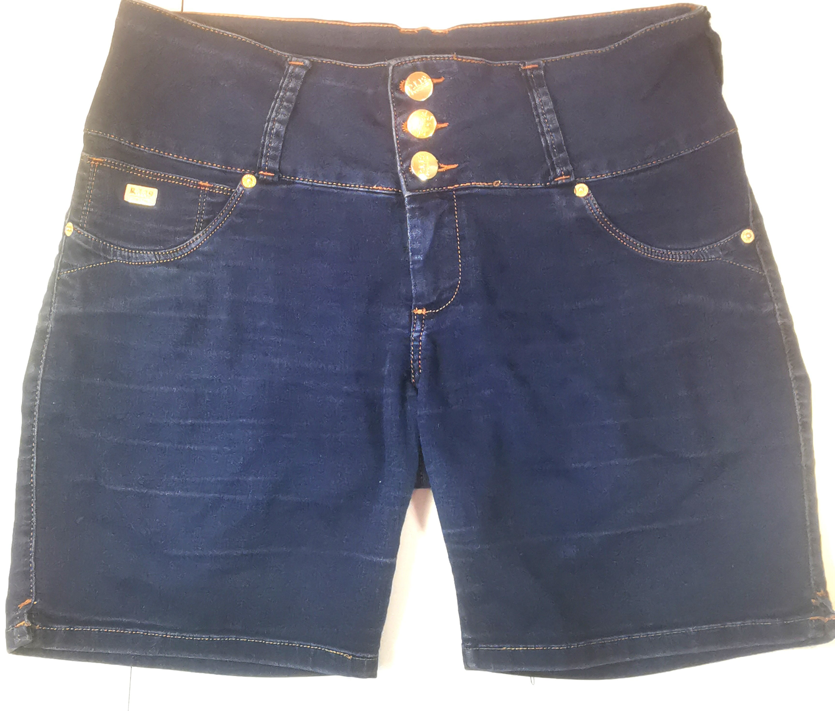 R.I.19 Brazilian Denim Shorts M 6 8 High Rise Triple Button