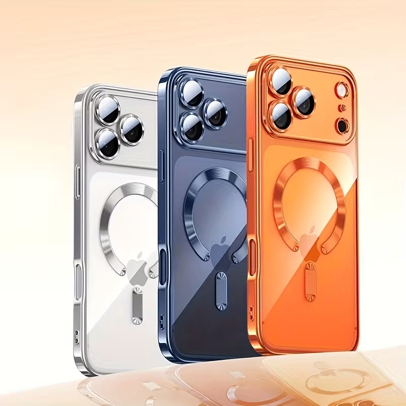 Luxury Electroplated Transparent Magnetic Phone Case