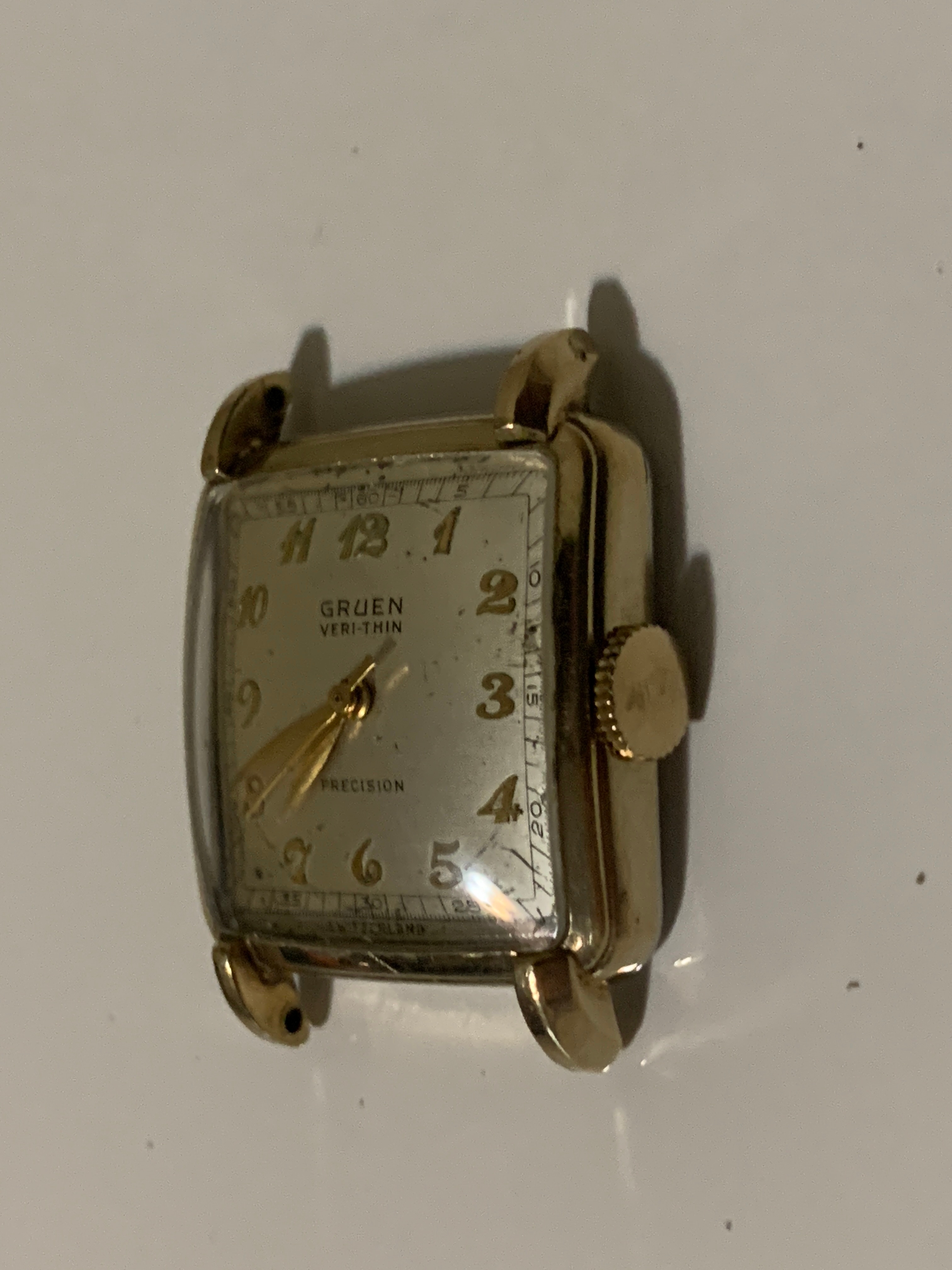 1950s GRUEN 425SS 10KGF Veri-Thin 17J Manual Watch For Repair - photo 2