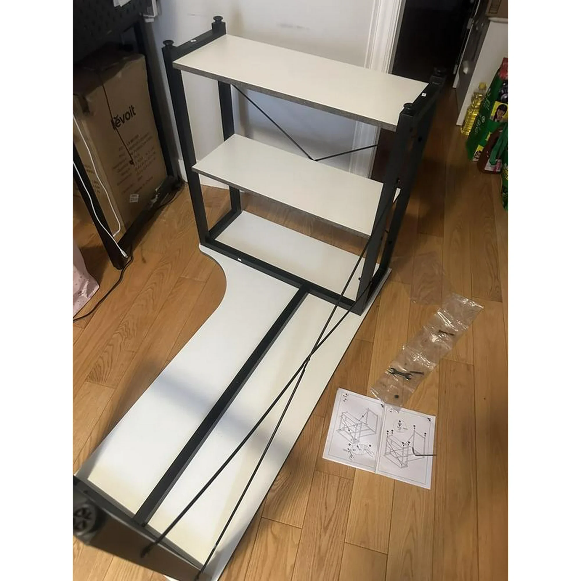 L-Shaped Corner Desk with Shelves $40 Kamloops - photo 3
