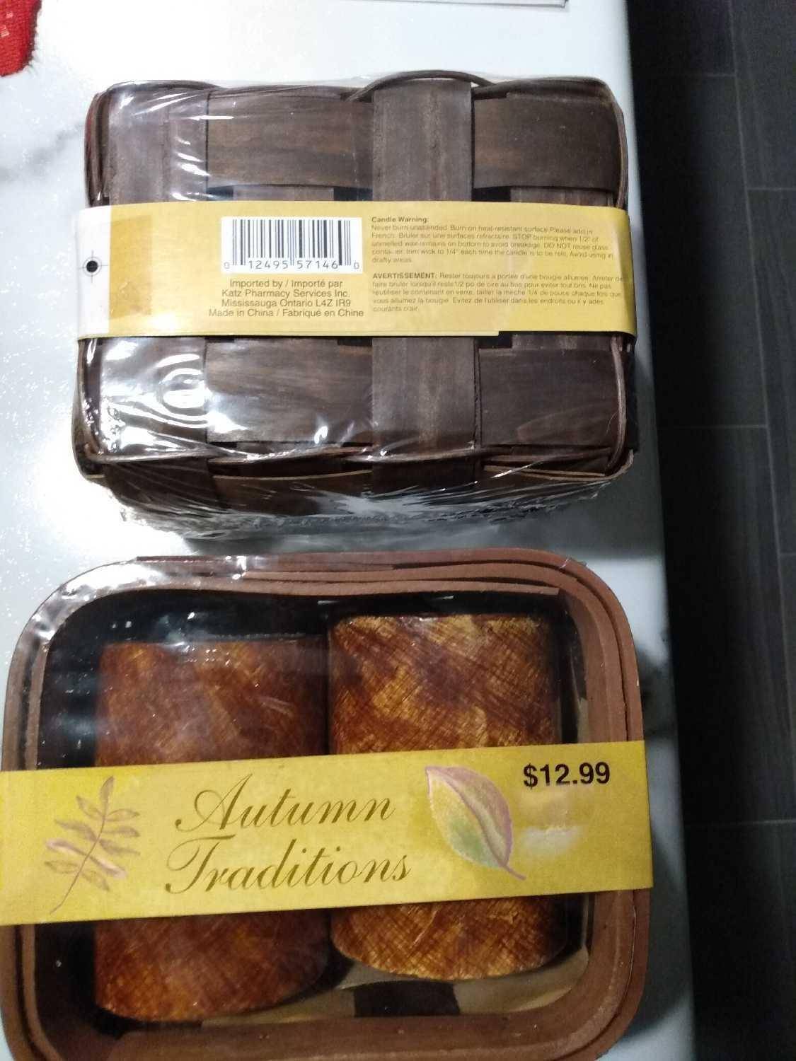 Autumn Traditions Candle & Basket Set - New! - photo 2