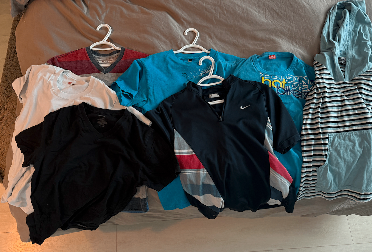 All shirts (6 Tshirts + 1 sleeveless) for $5