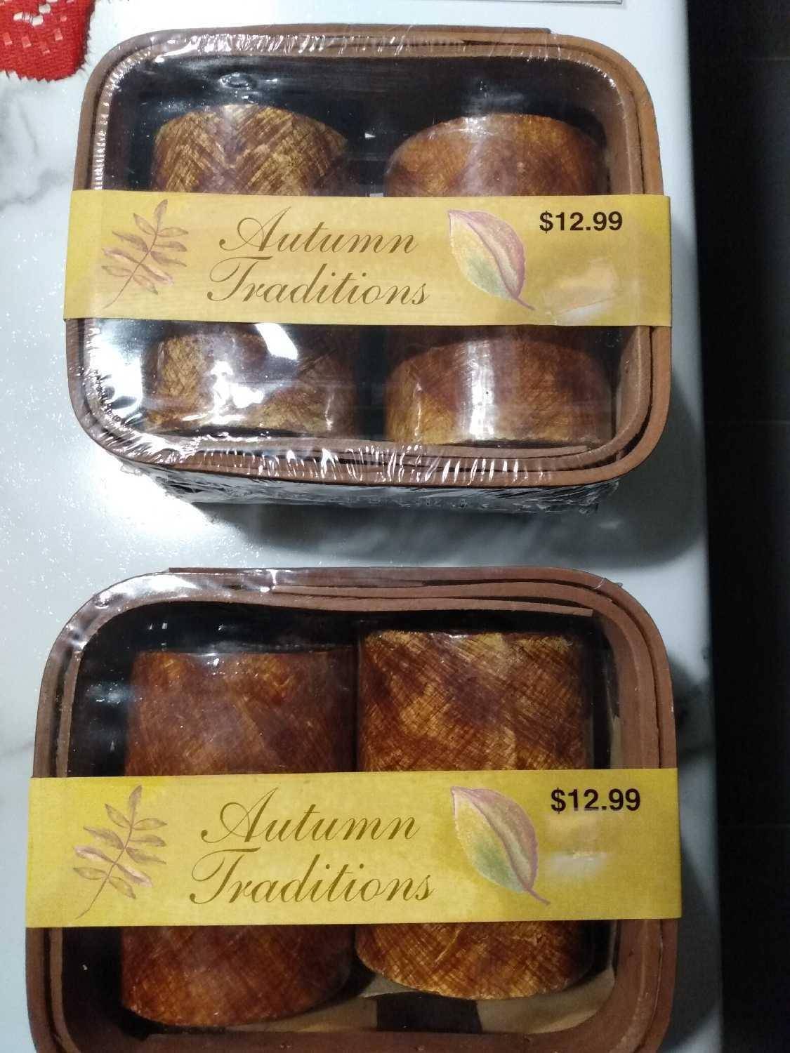 Autumn Traditions Candle & Basket Set - New!
