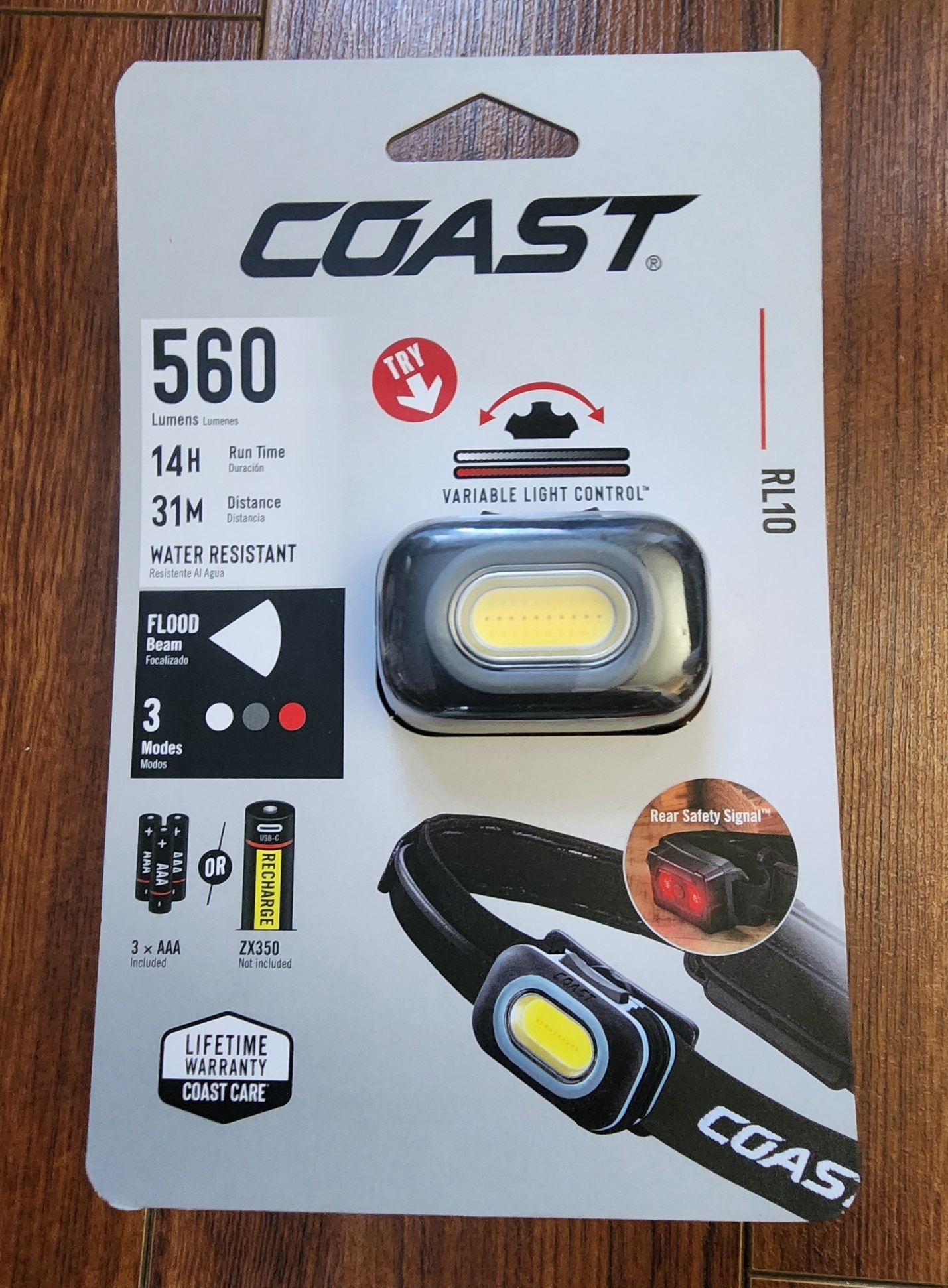 COAST RL10 560 Lumen Dual Color LED Headlamp