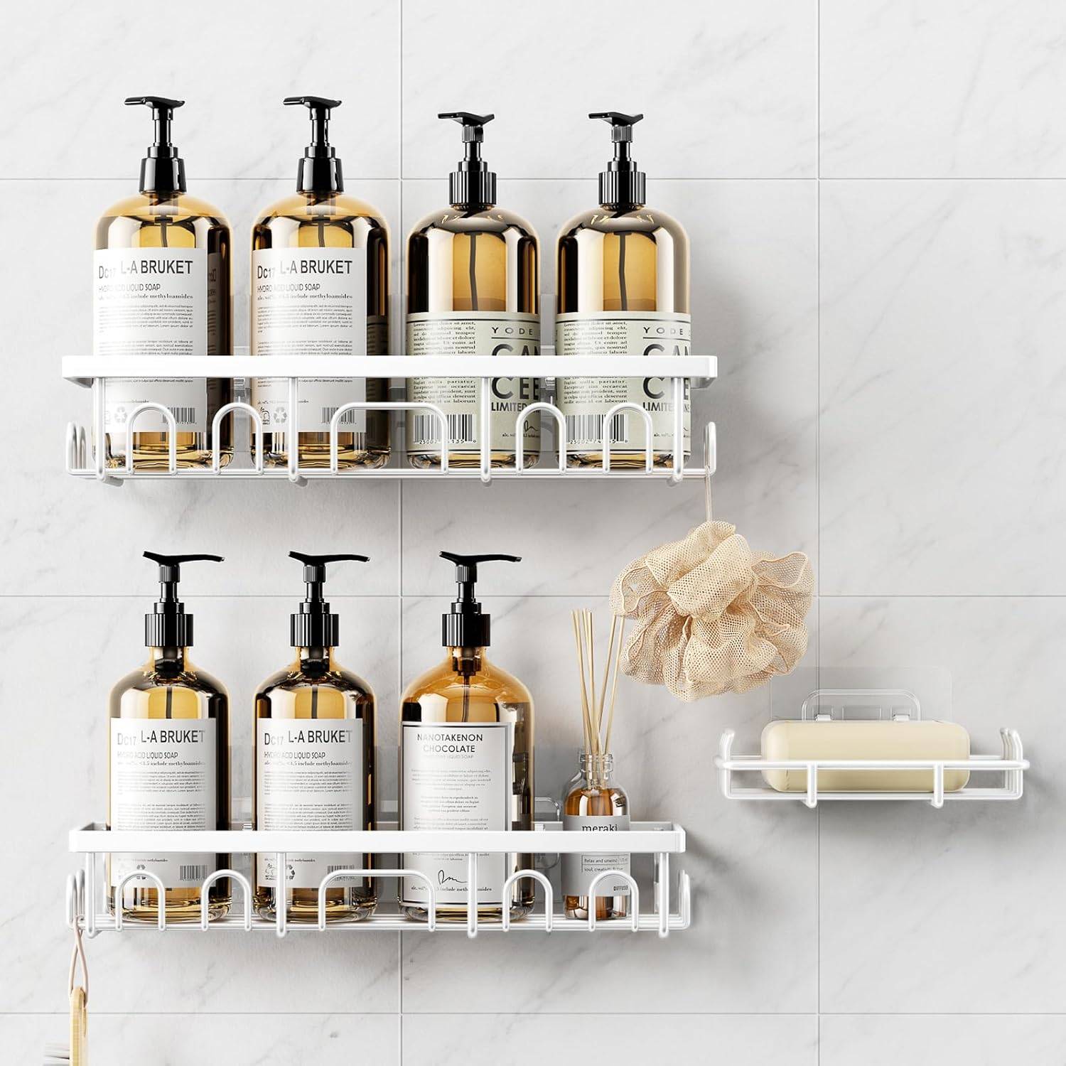 Shower Caddy Organizer – Rustproof No Drilling Required (3-Pack)