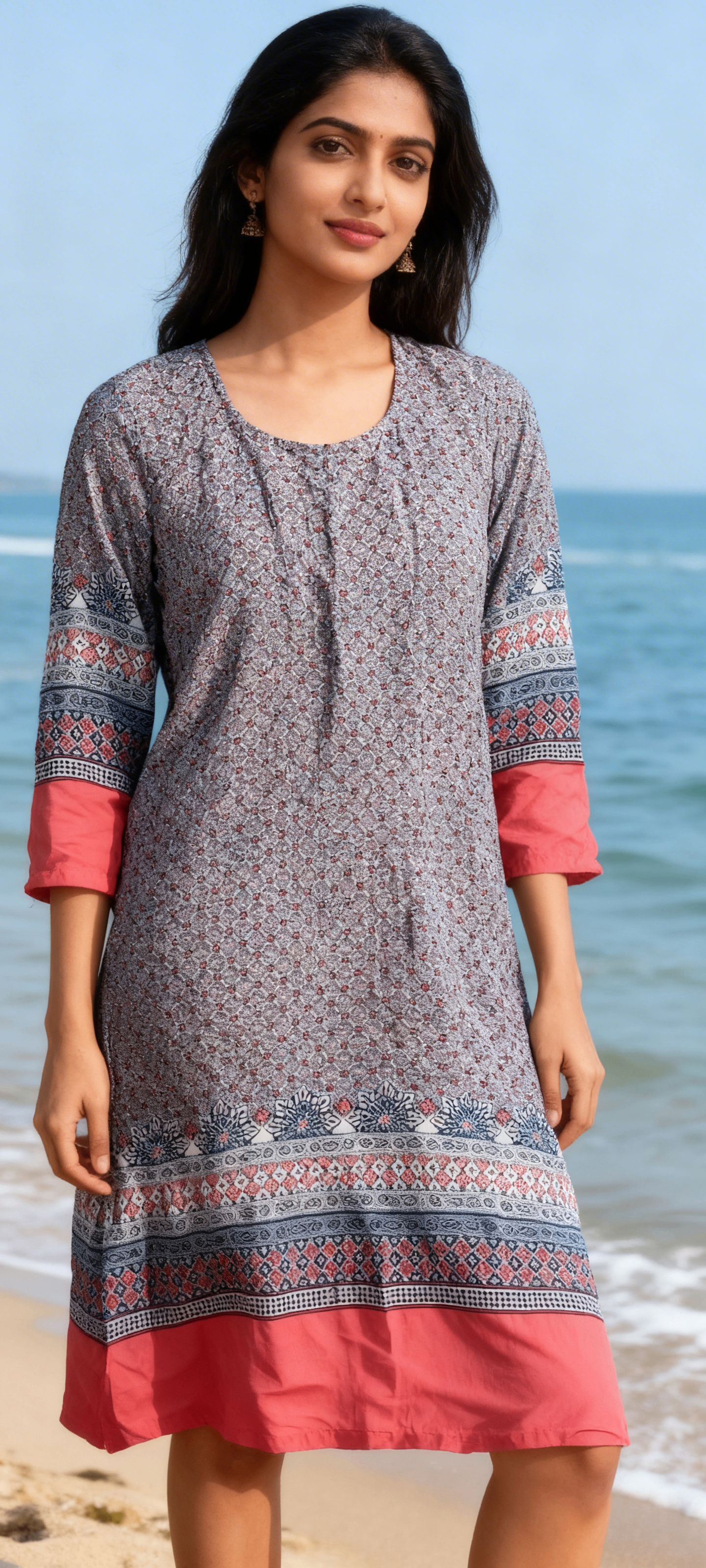 Le Mistral Indian Style Cotton-Silk Summer Dress - photo 3