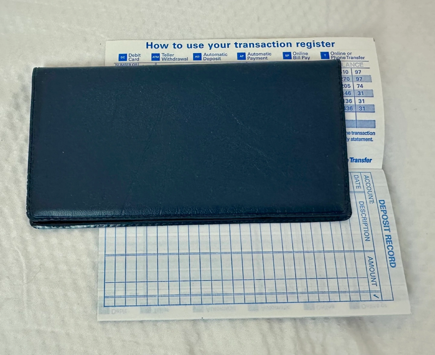 🥕 Vintage Checkbook Cover Wallet w/ Transaction Register Book