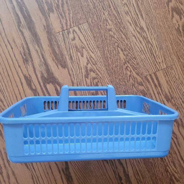 Blue Plastic Storage Basket