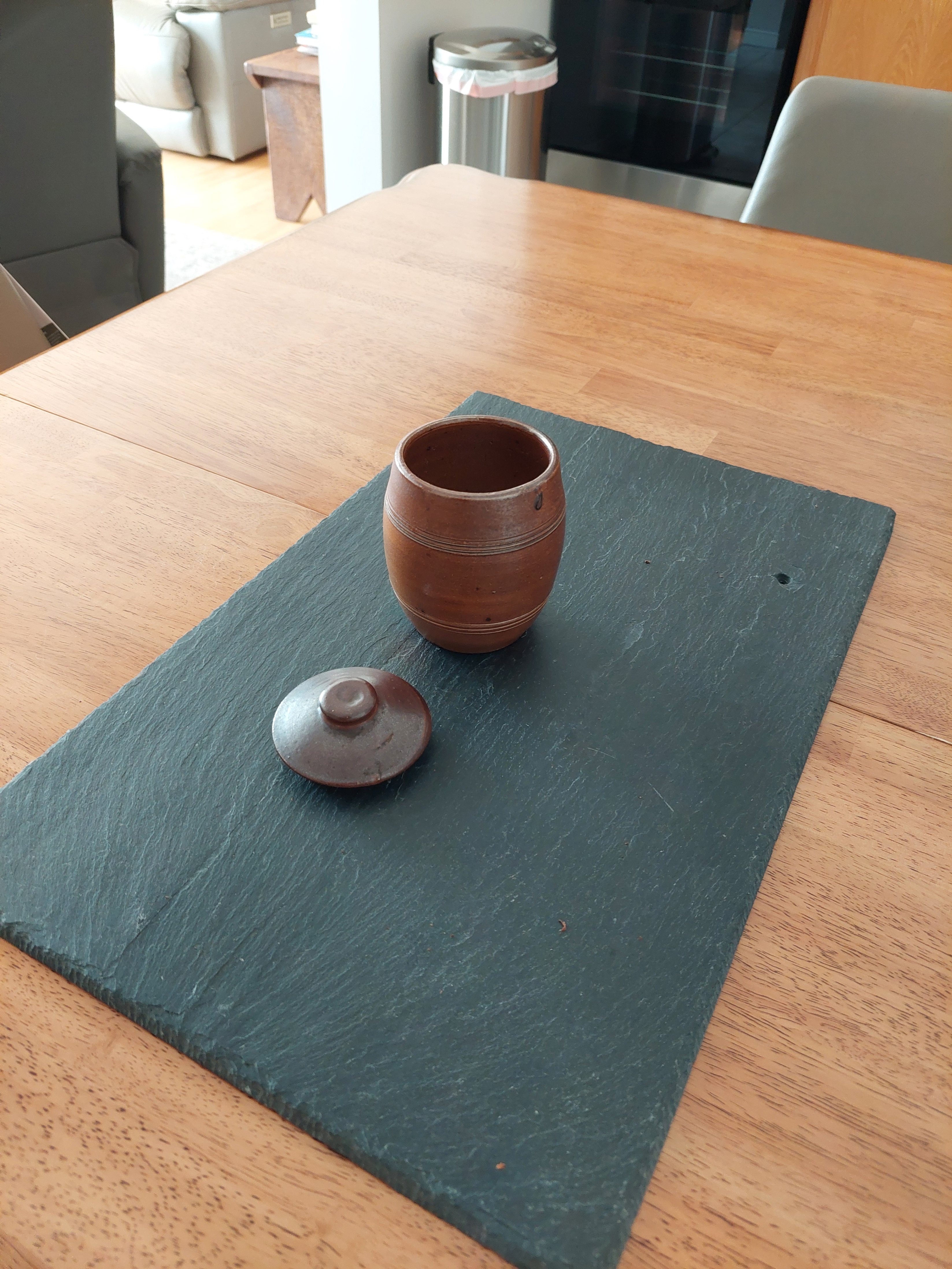 Brown Ceramic Condiments Jar with Lid - photo 2