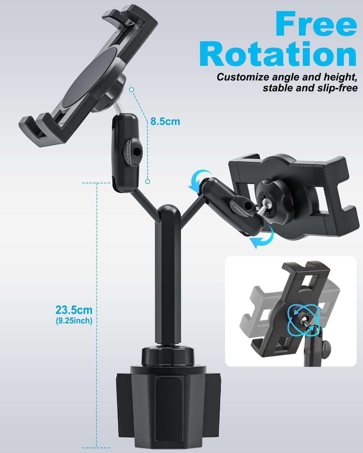 Double Head Tablet Holder for Car Cup - photo 3