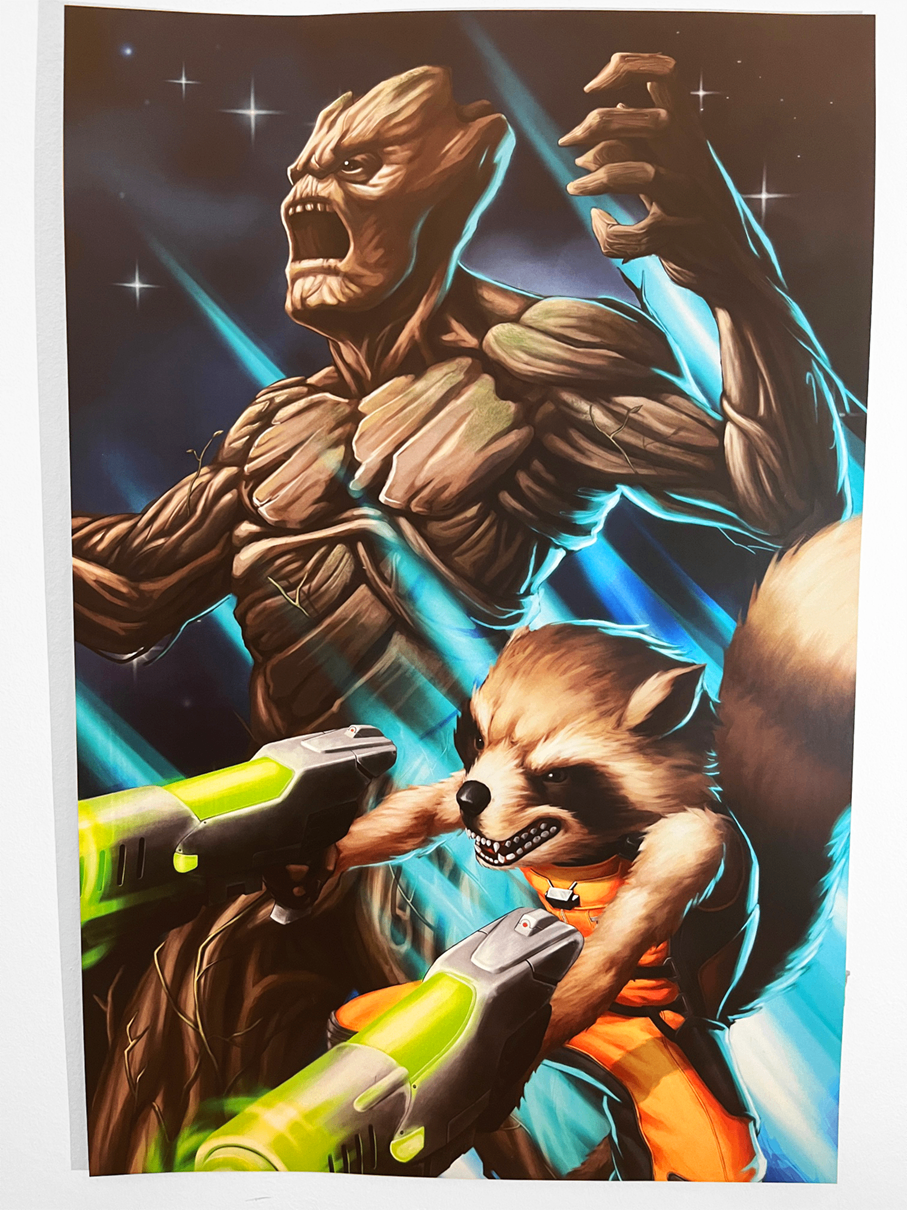 Groot and Rocket Racoon 12x18 inch Poster - photo 2
