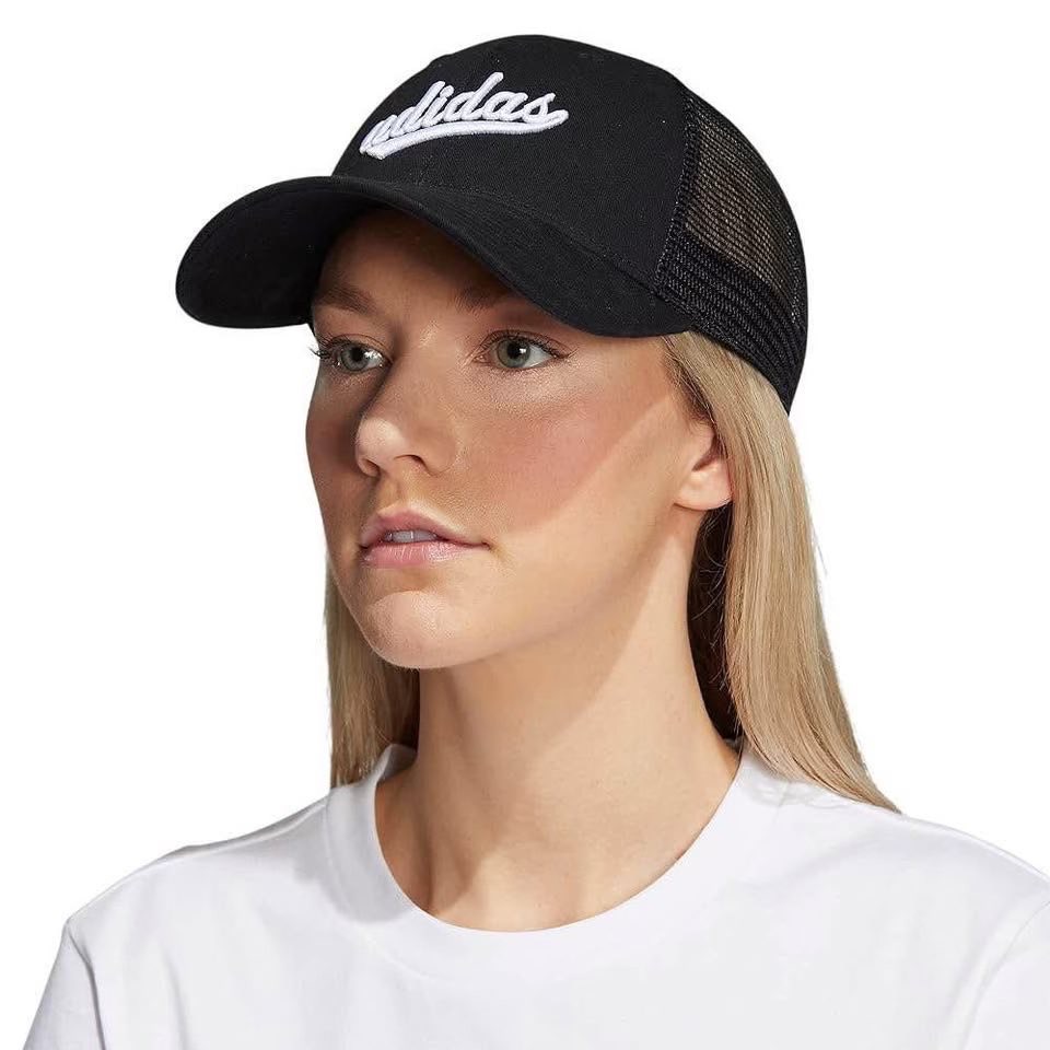 BRAND NEW women adidas mesh trucker logo adjustable cap hat - photo 2