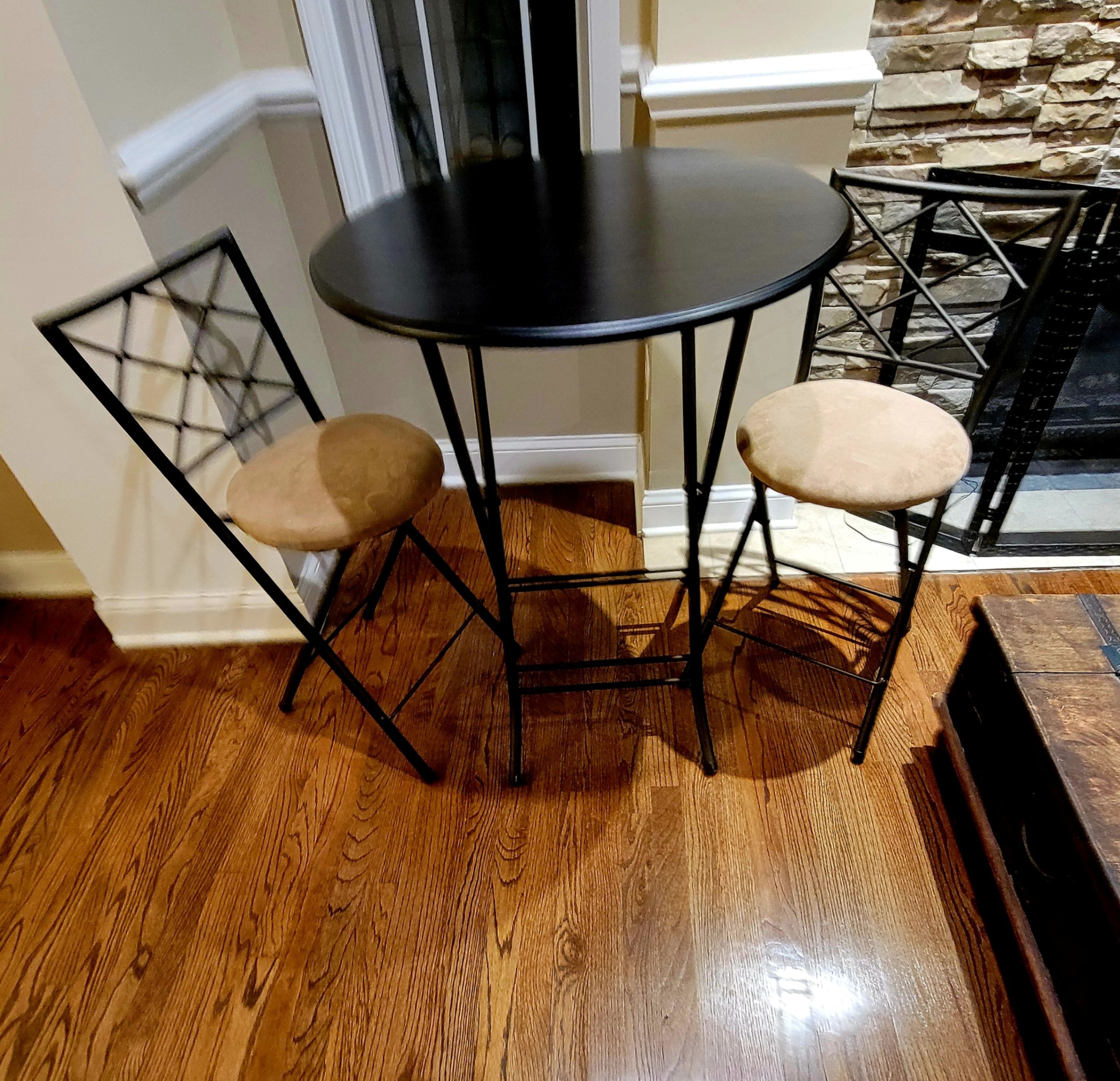 Like New 3-Piece Bistro Set – Tall Pub Table + 2 Chairs – $60