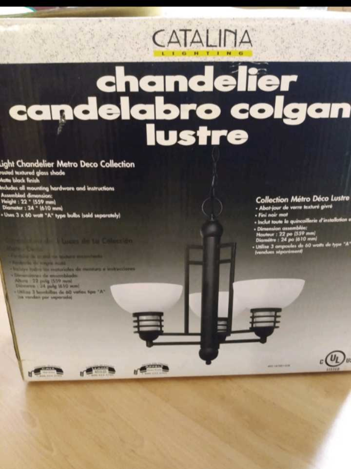 Catalina 3-Light Chandelier - New in Box