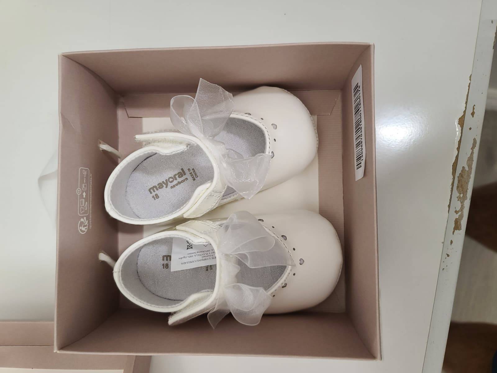 Mayoral Newborn White Baby Shoes - Size17 and 18 - photo 3