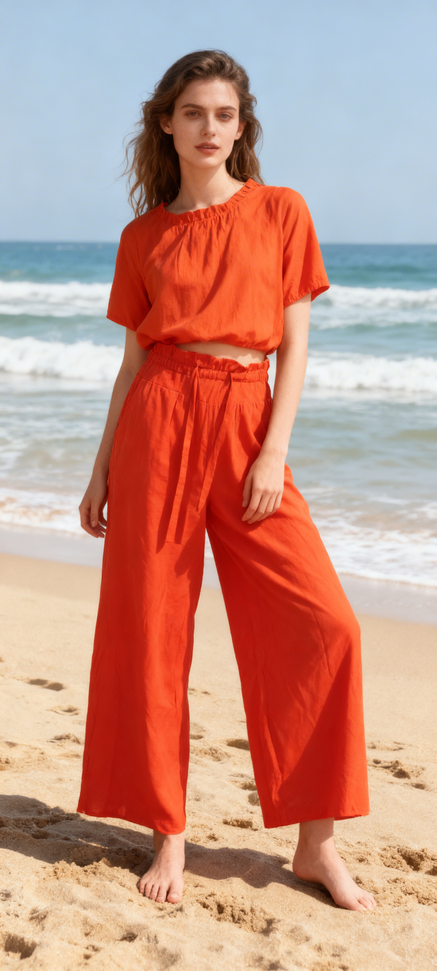 Esprit 100% Silk Wide-Leg Pants – $25