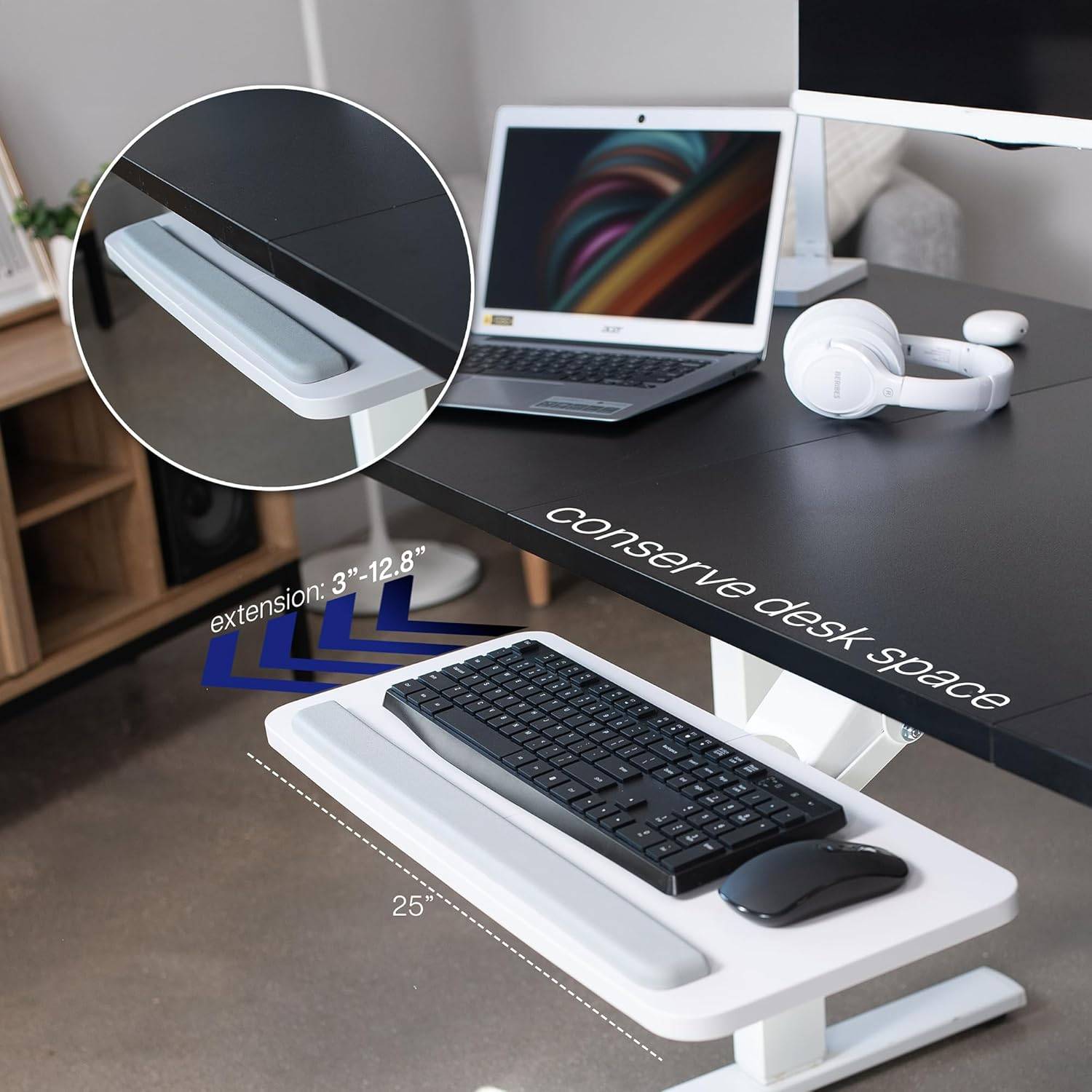 🏆New VIVO Adjustable Computer Keyboard/Mouse Platform Tray