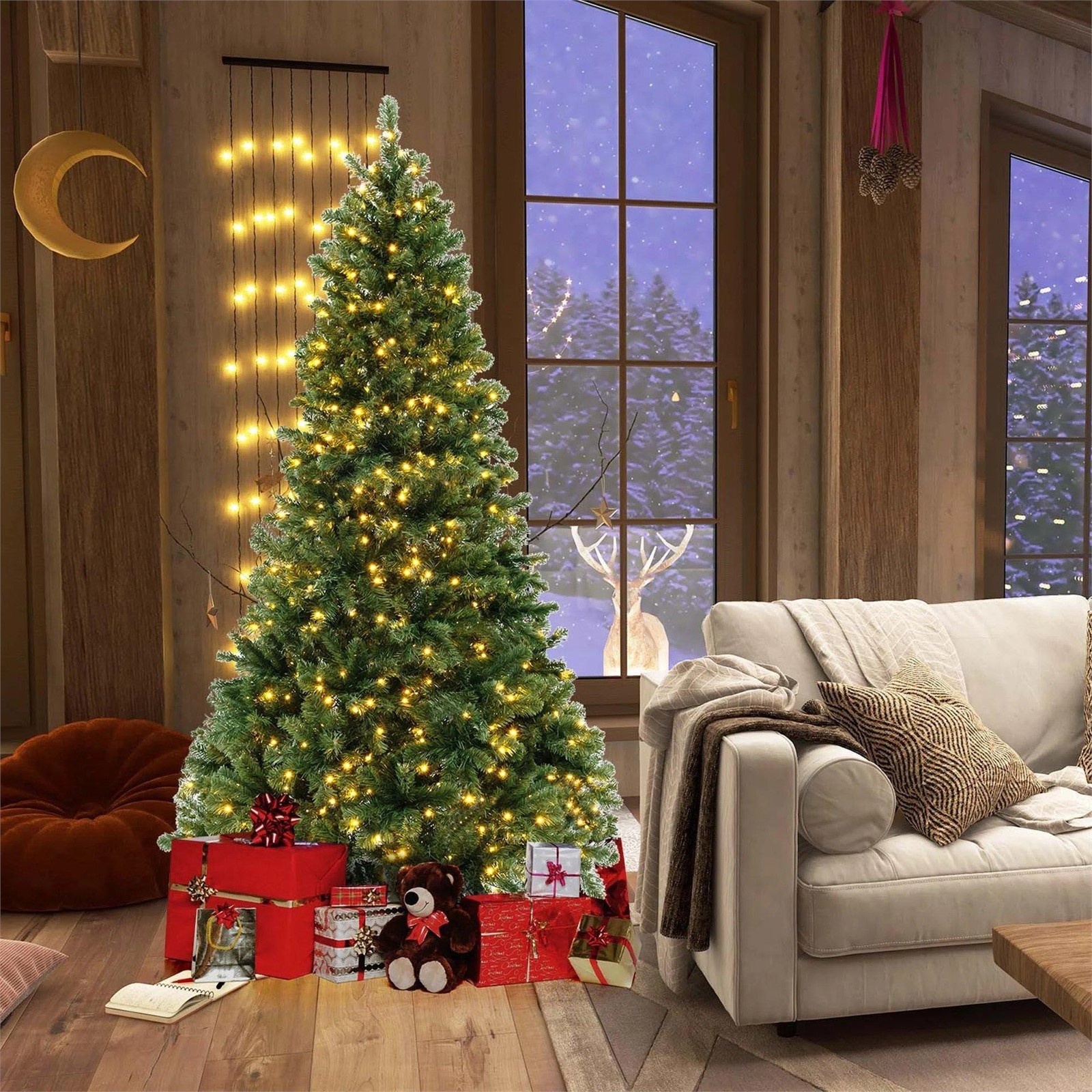 7ft Artificial Christmas Tree Pre-Lit - Brand New - photo 4