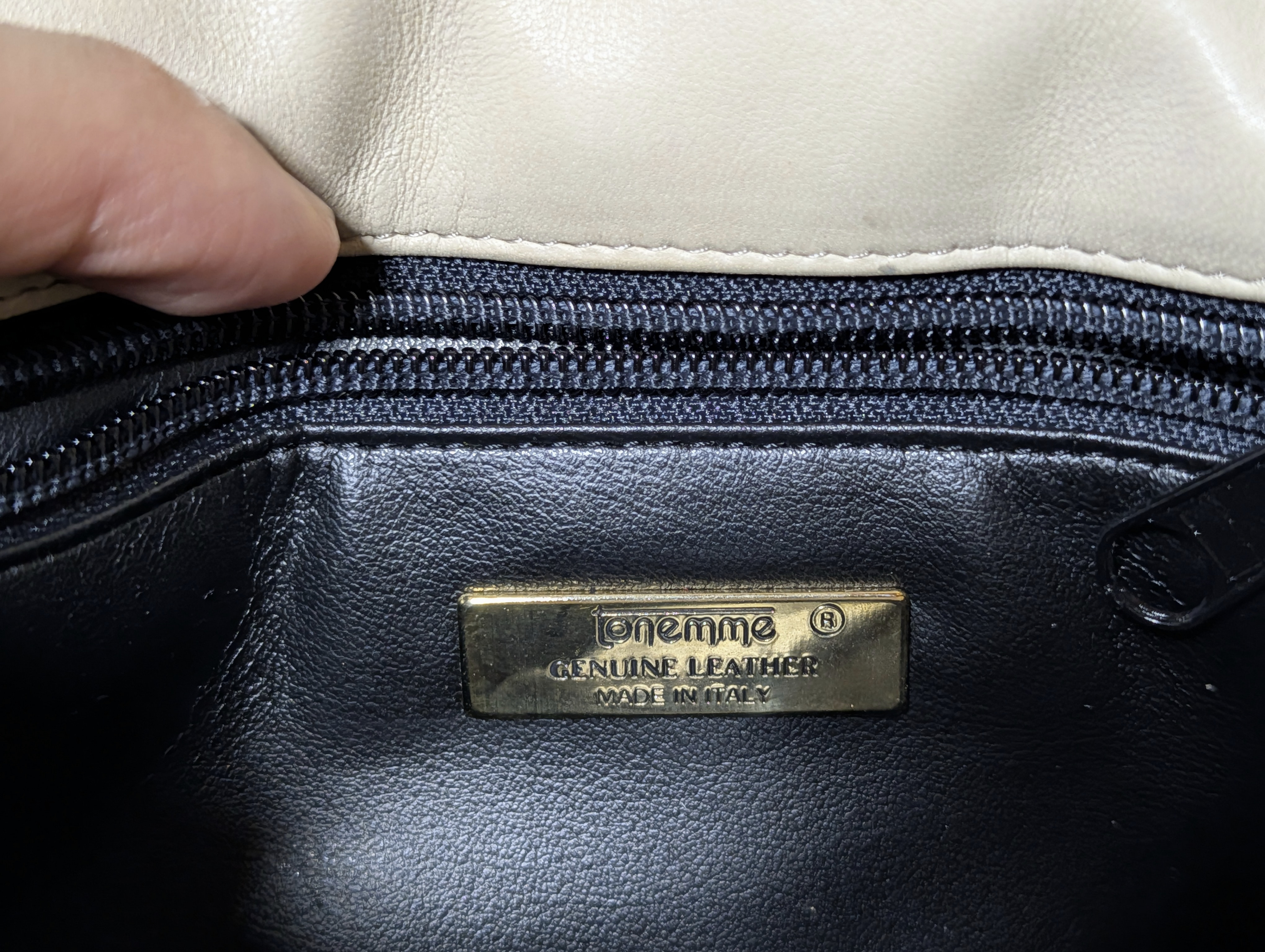 Tonemme Genuine Leather Vintage Purse/Handbag - Made in Italy - photo 5
