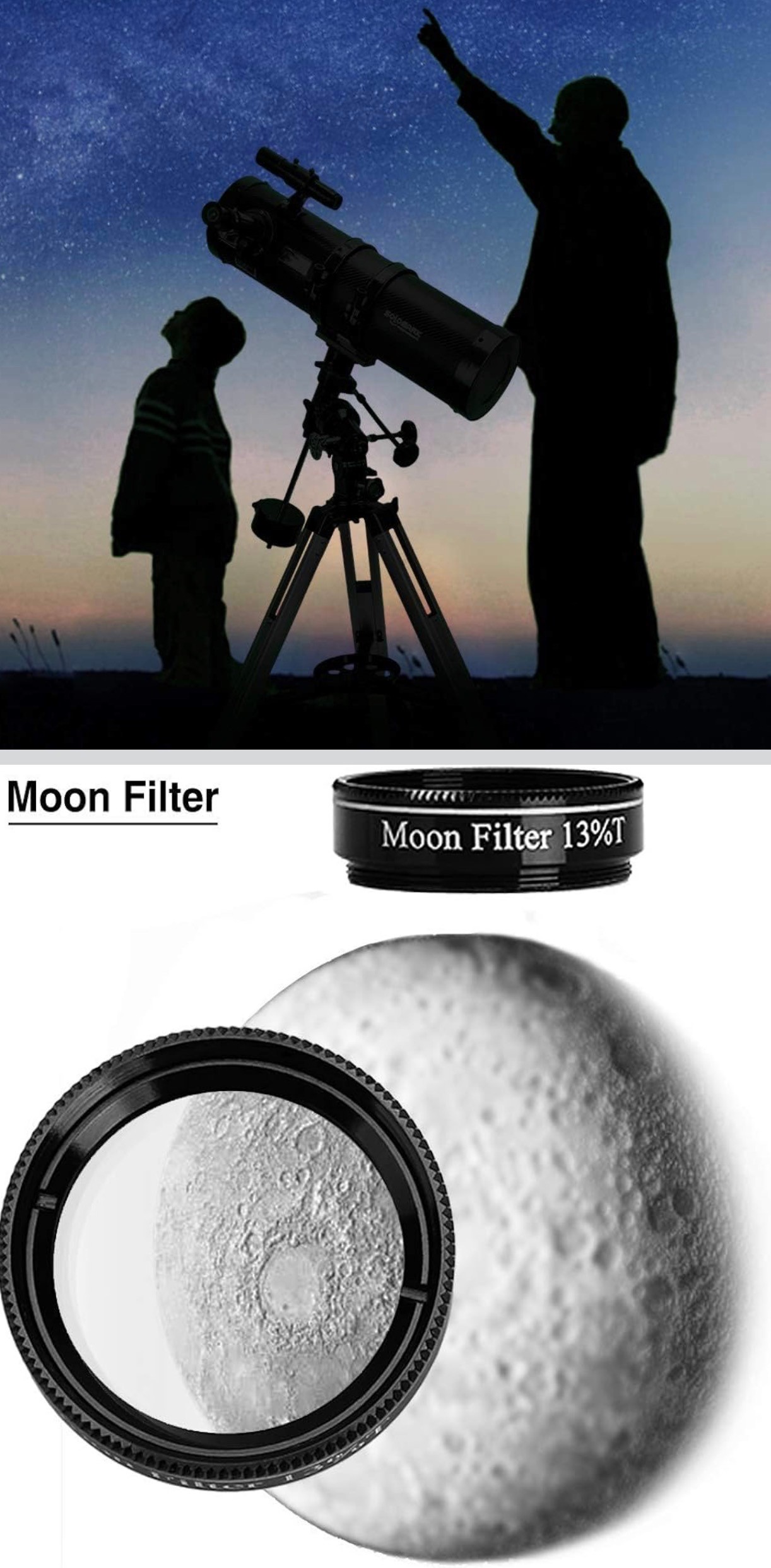 Telescope 130EQ Newtonian for Adults Astronomy 1.5X Barlow+13% T - photo 3