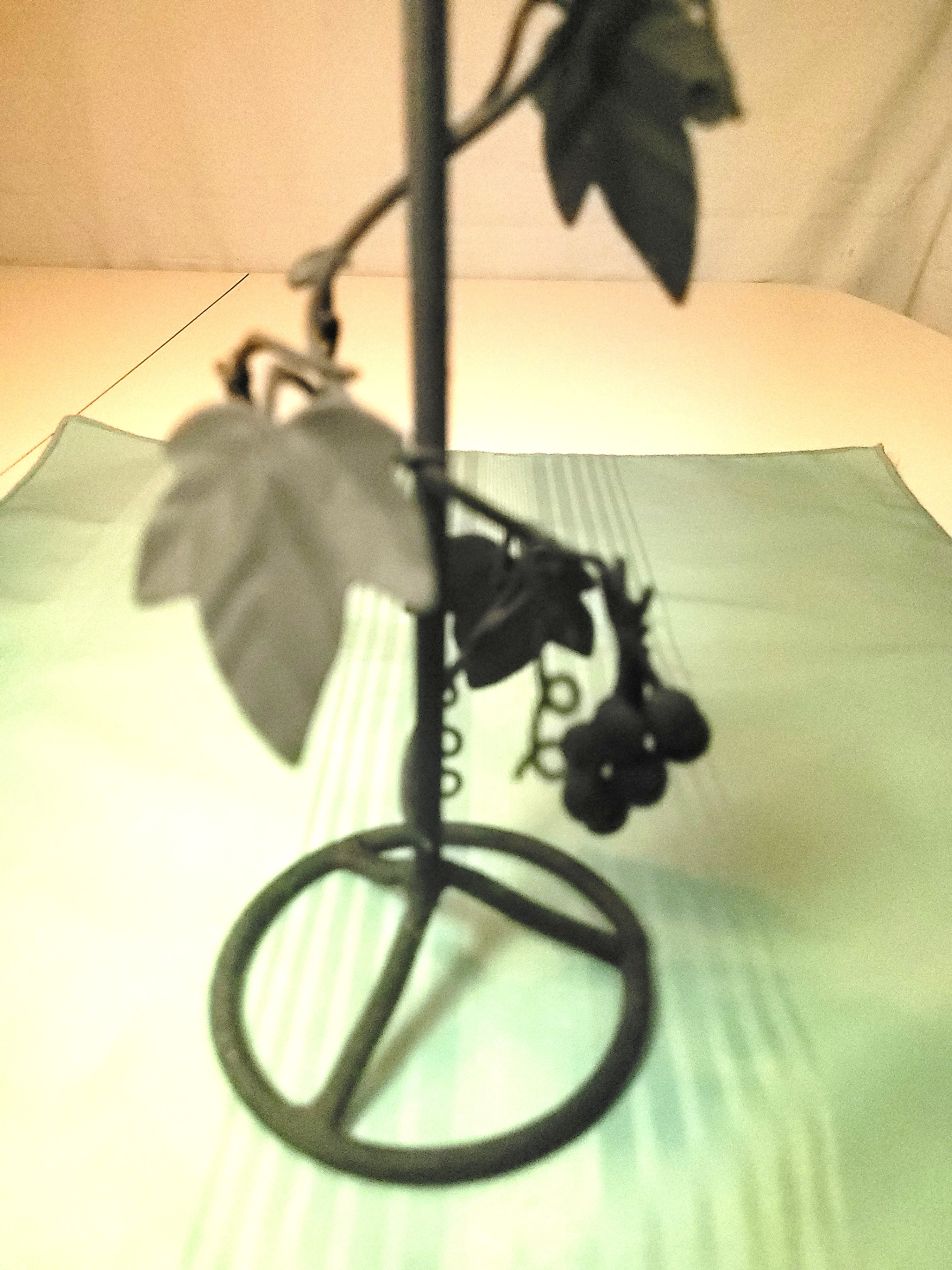 1950s Italian Wrought Iron Grapevine Taper Candlestick Holder - photo 5