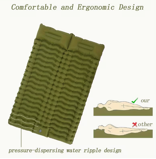 Easy inflatable camping mattress – 2-person - photo 4