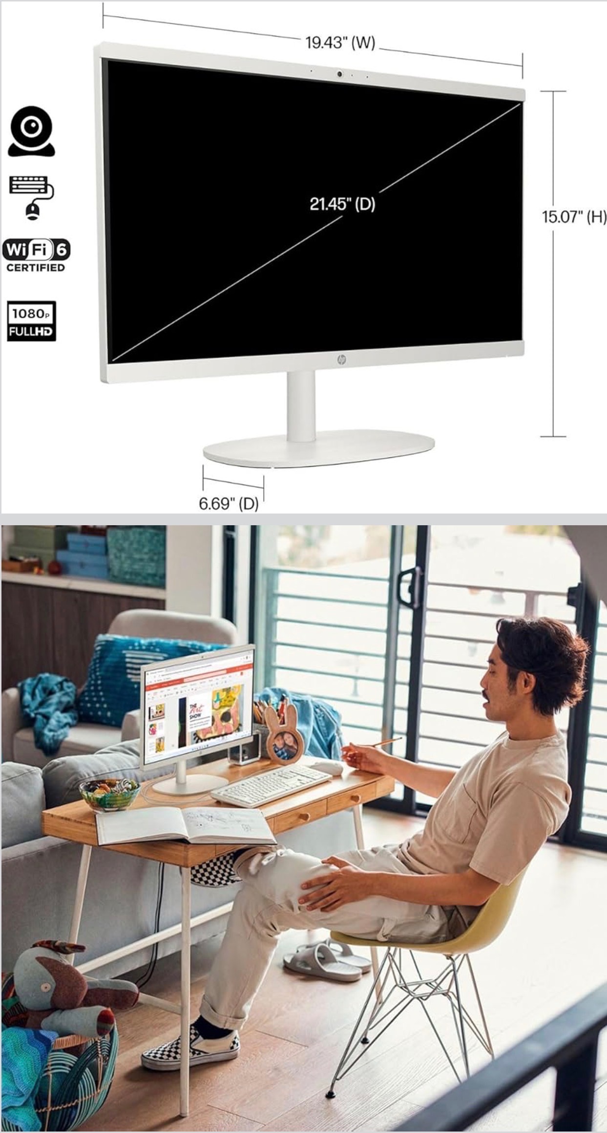 HP All-in-One Desktop 21.5" FHD anti-glare Display 16GB/512GBSSD - photo 3