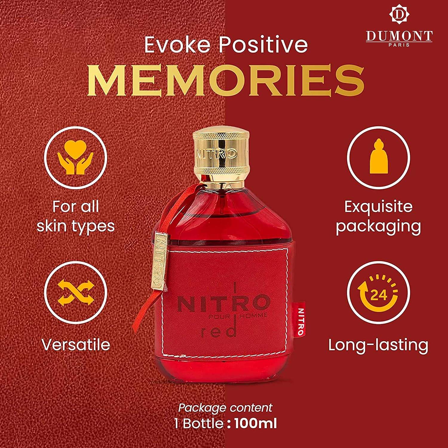 🔥 Dumont Nitro Red EDP – 99% Full | Excellent Condition - photo 5