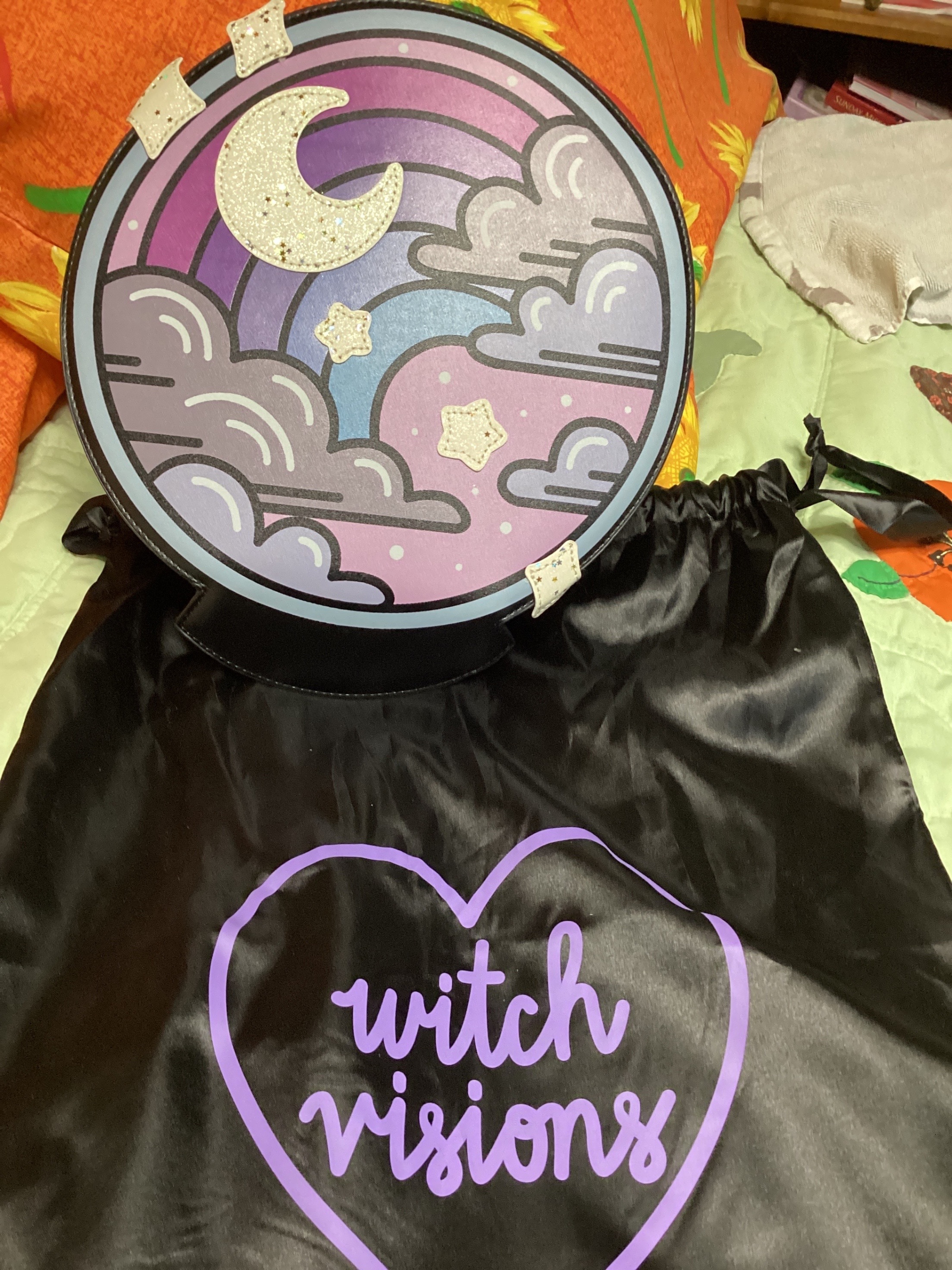 Witch Visions Round Crossbody Bag