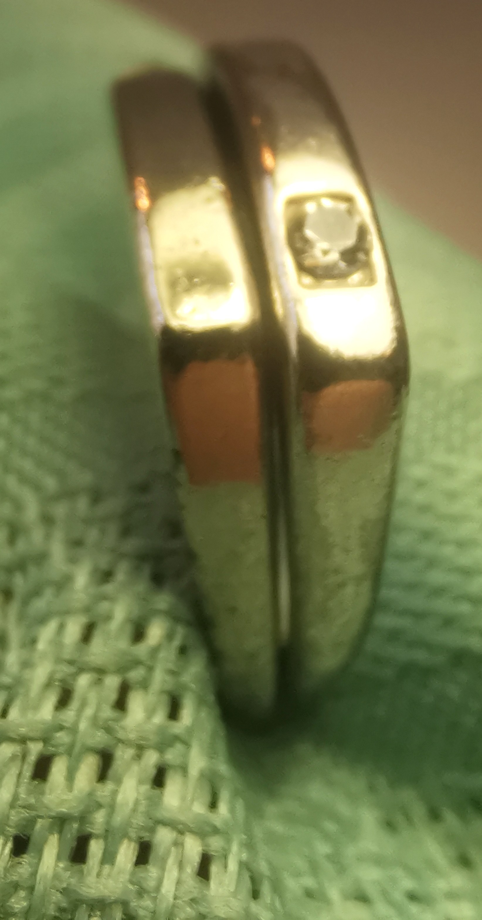 Vintage 80s Modernist Stacking Rings Size 6.5 Silver Tone Euro - photo 5