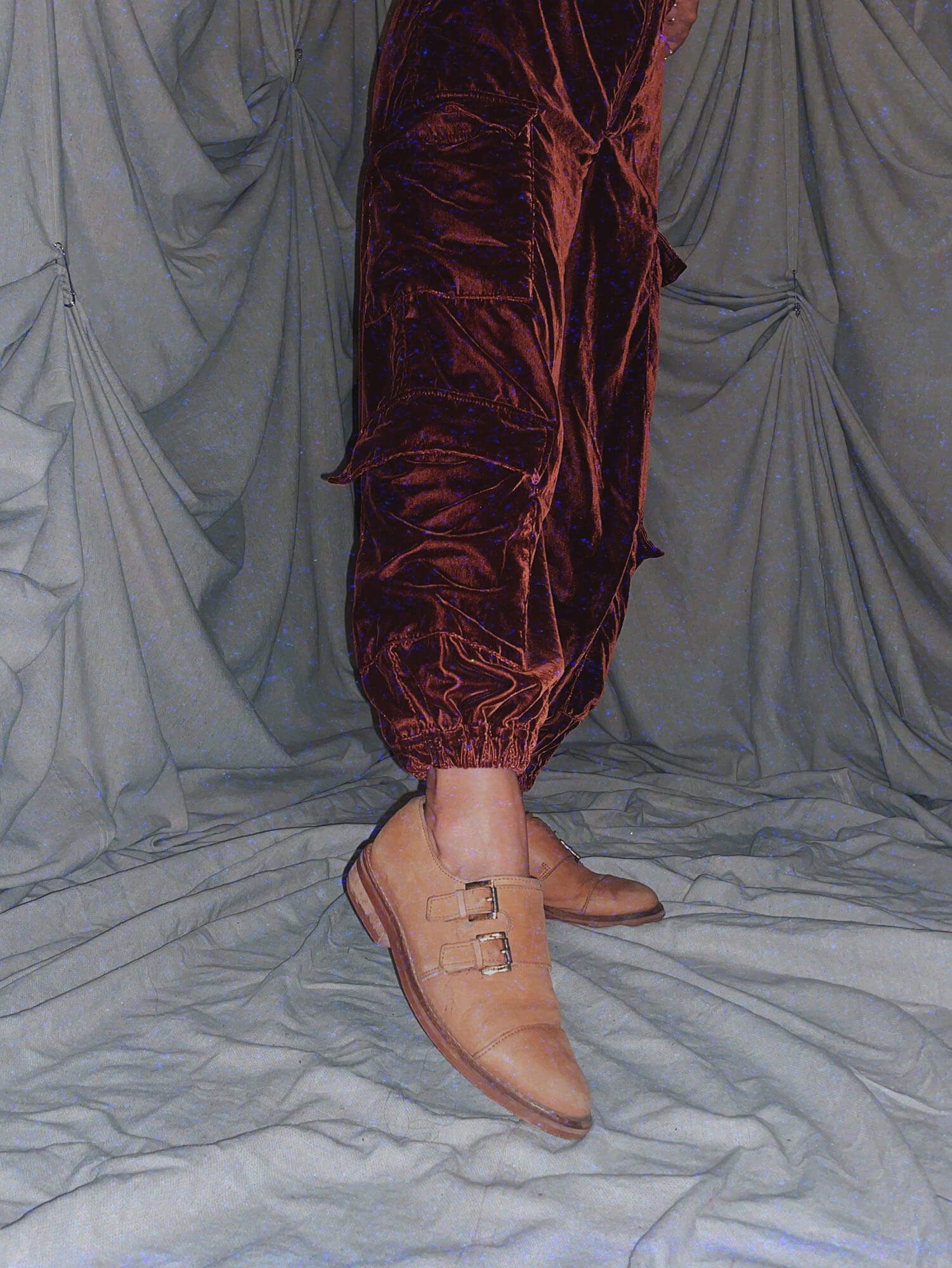faded tan leather double buckle gucci style loafer shoes - photo 3