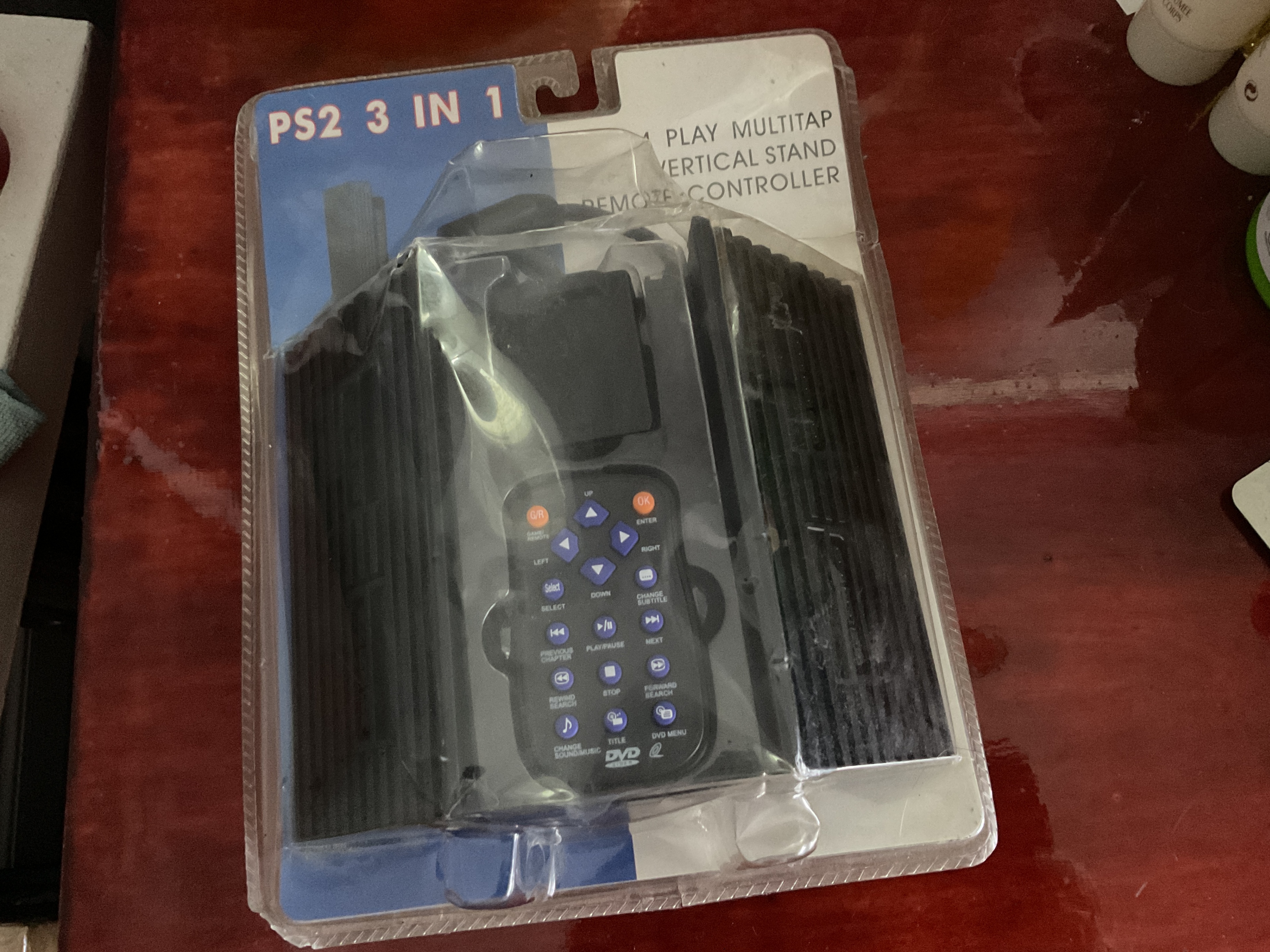 New PS2 3 in 1 Play Multitap Vertical Stand Controller