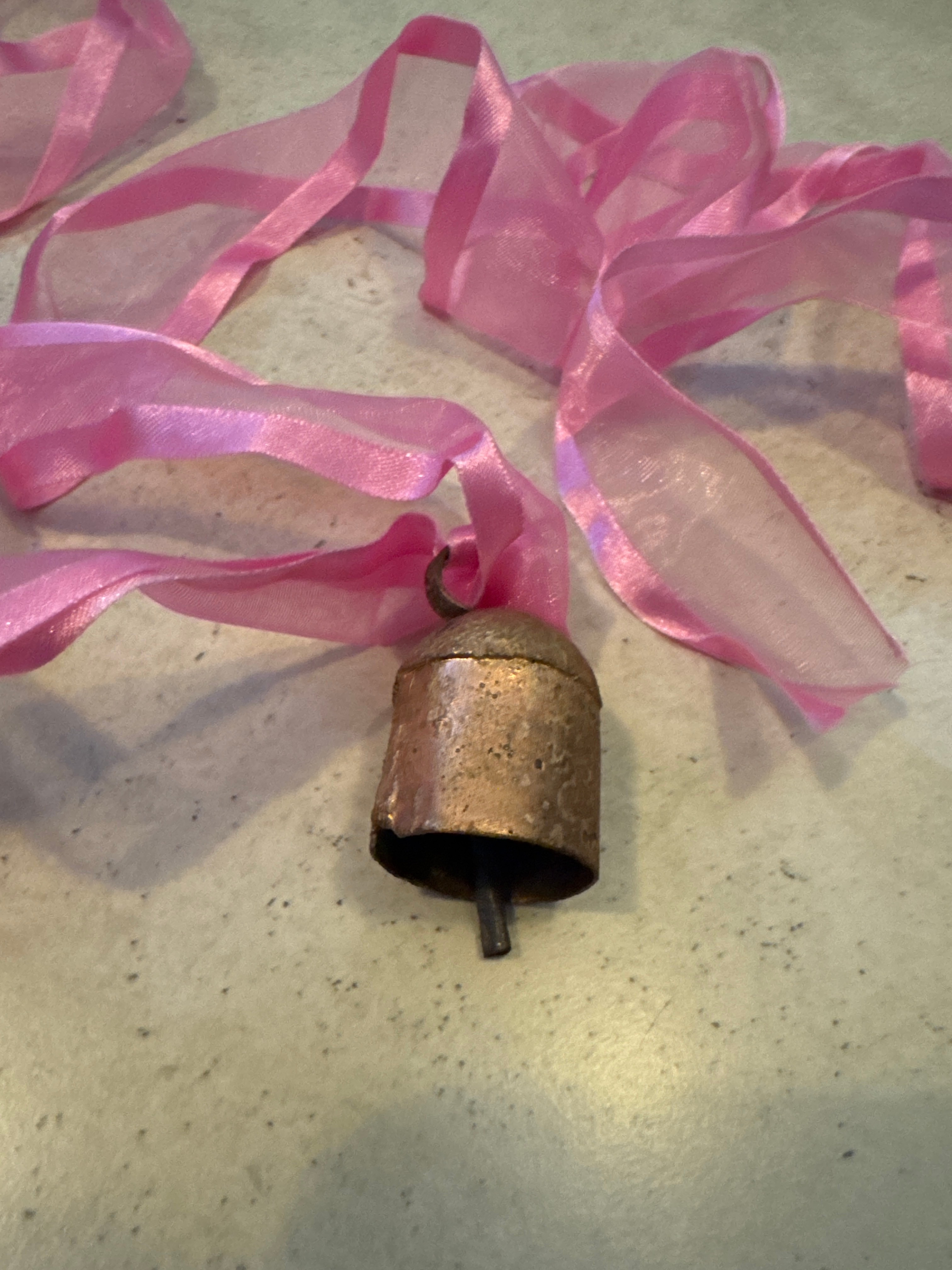 Brass Bell with Pink Ribbon 🏆 - photo 2