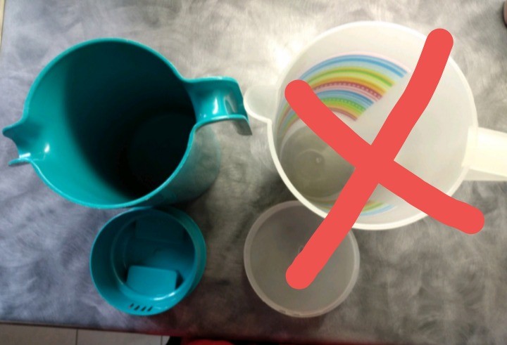 Teal Plastic Pitcher with Lid - photo 2