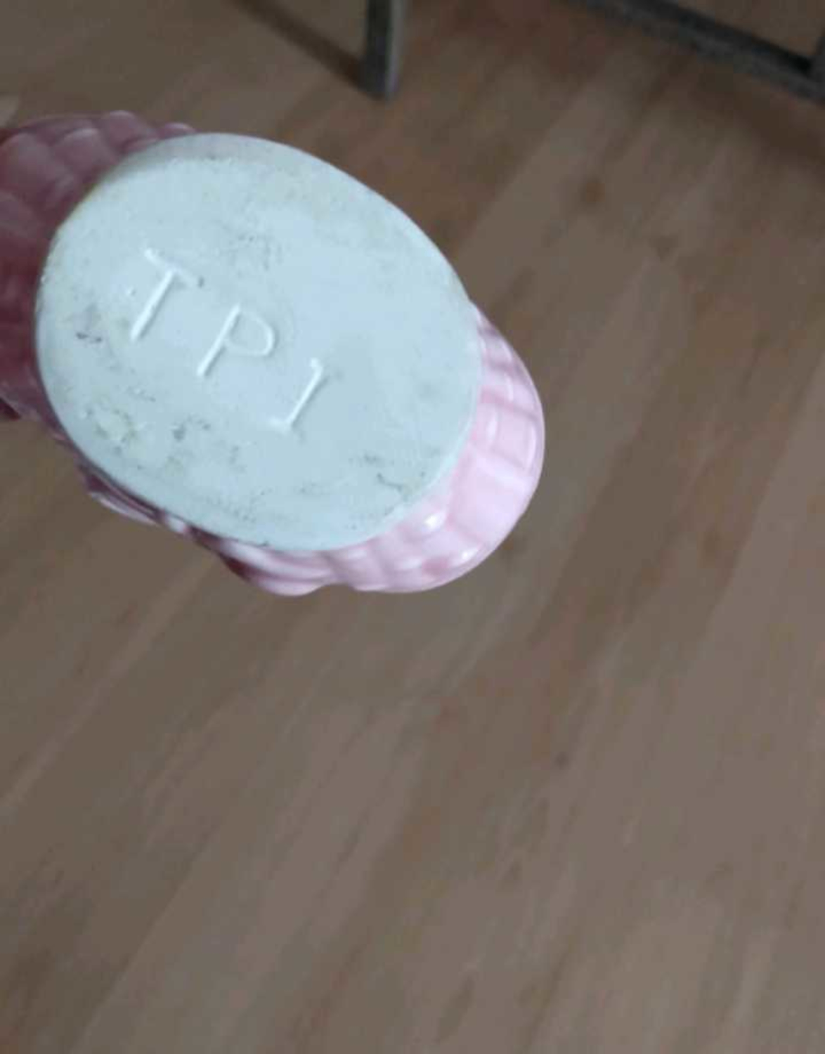 Pink pottery basket ( etched ) - photo 2