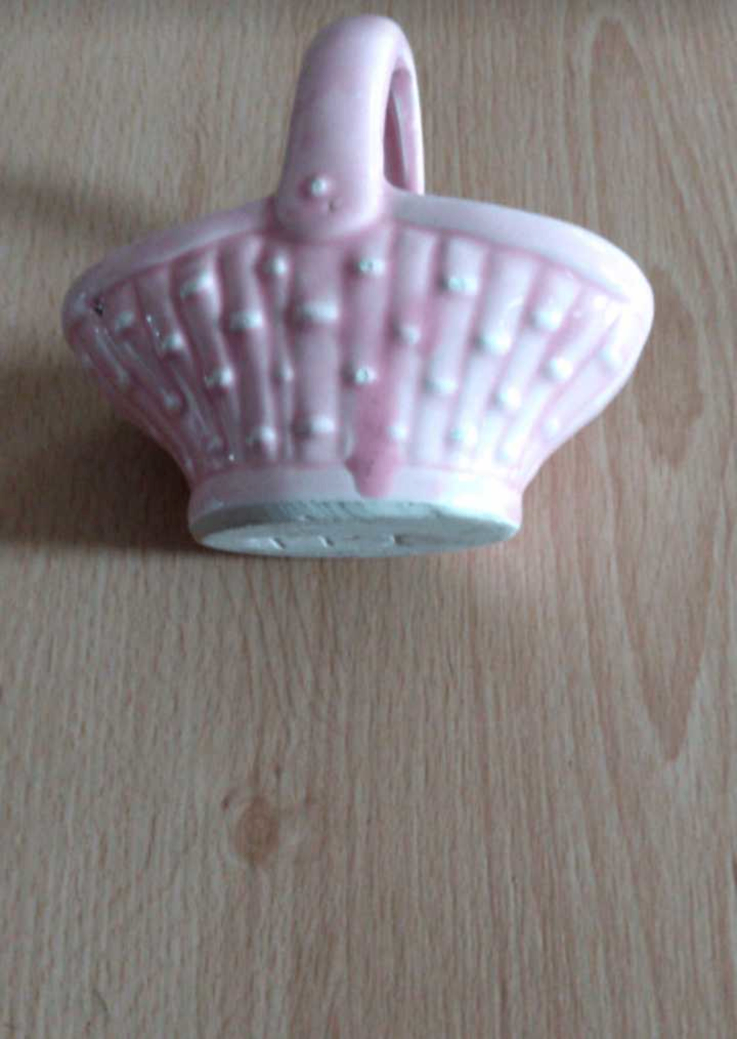 Pink pottery basket ( etched ) - photo 3