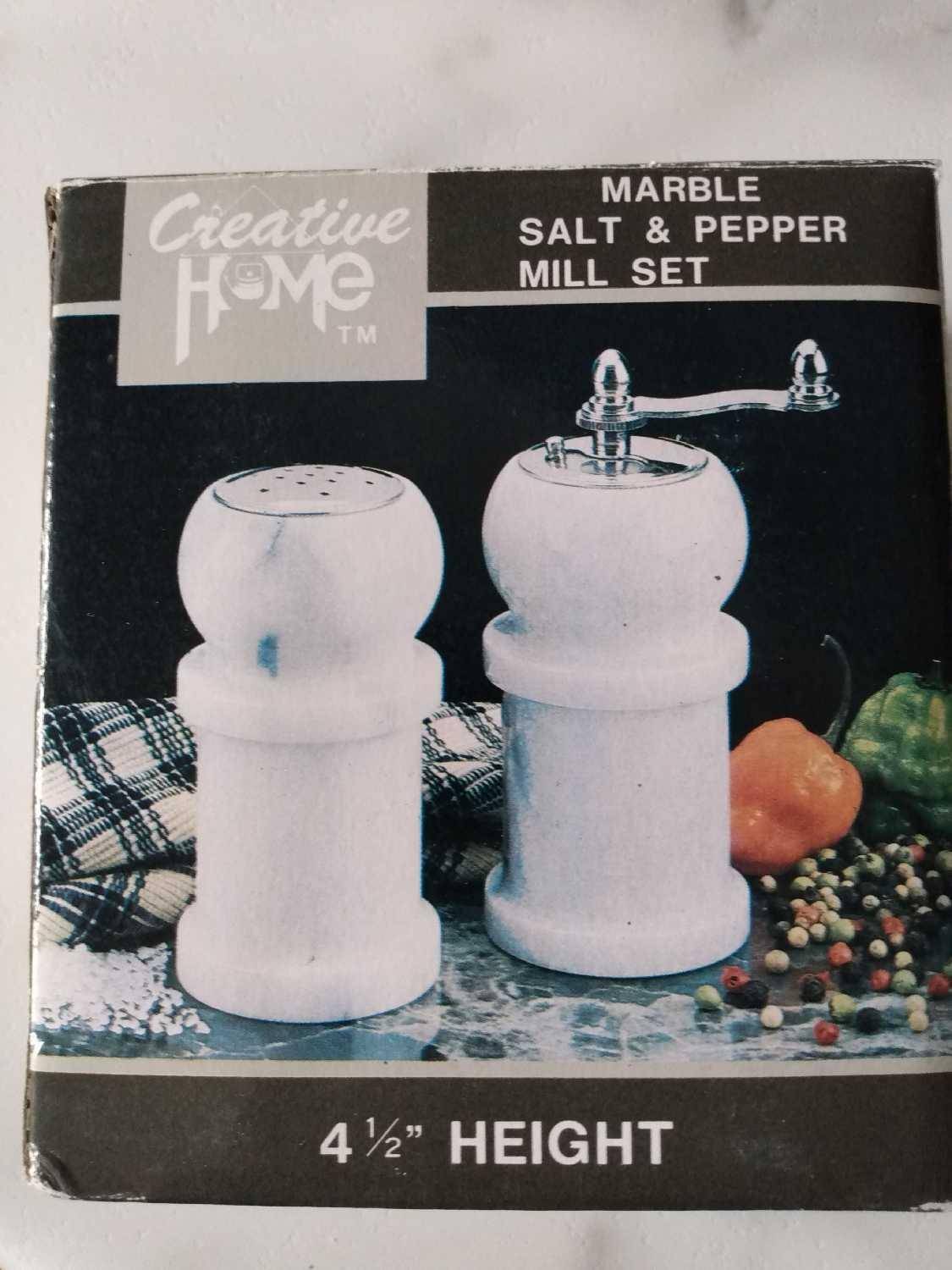 Marble Salt & Pepper Mill Set