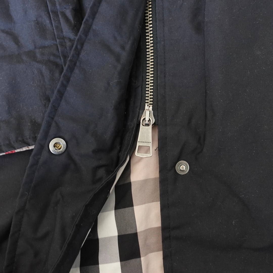 Authentic Burberry Nova Check Zippered Trench Coat Jacket Sz 14 - photo 3