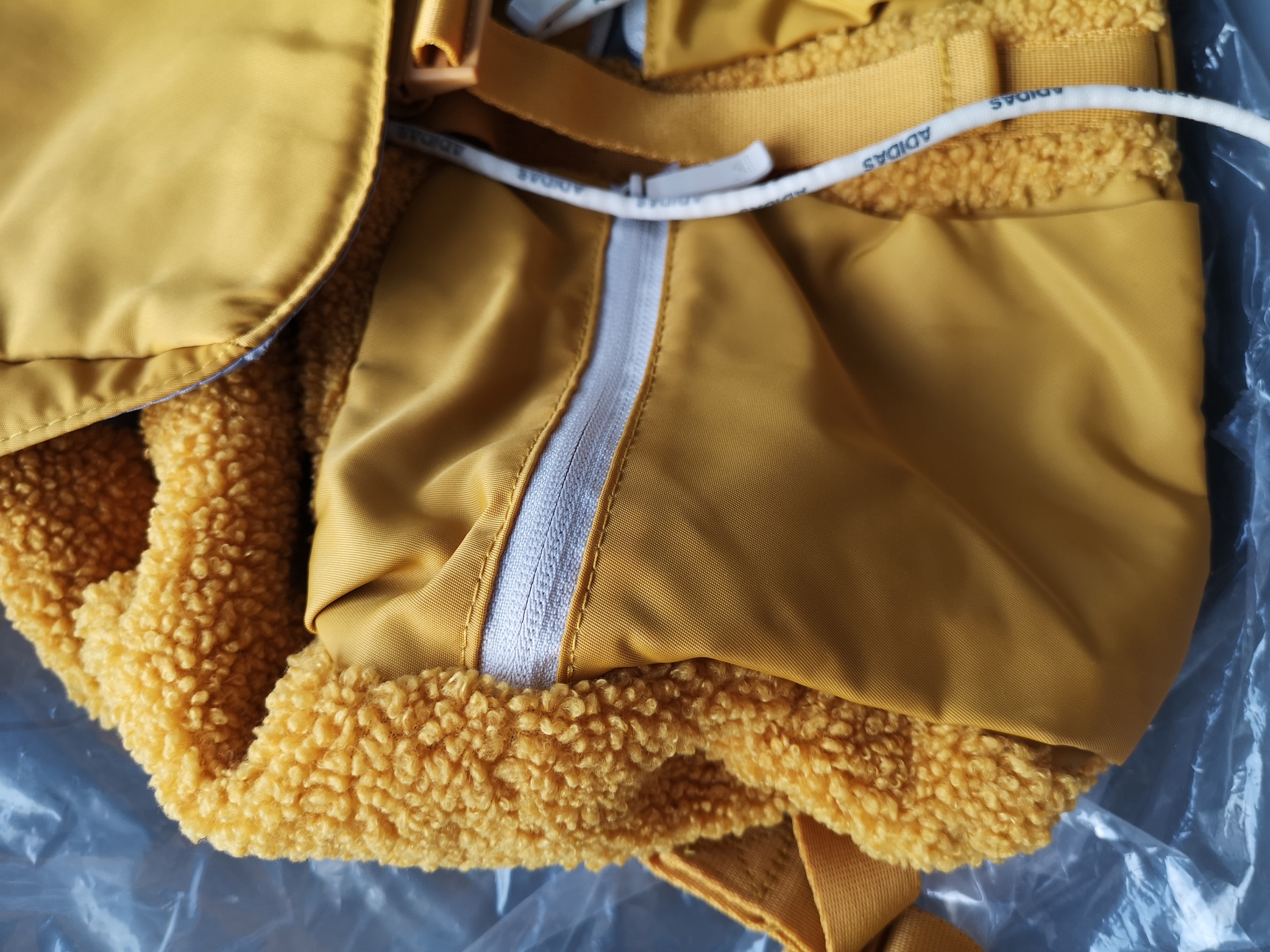 Adidas Sherpa Fleece Backpack Yellow - photo 5