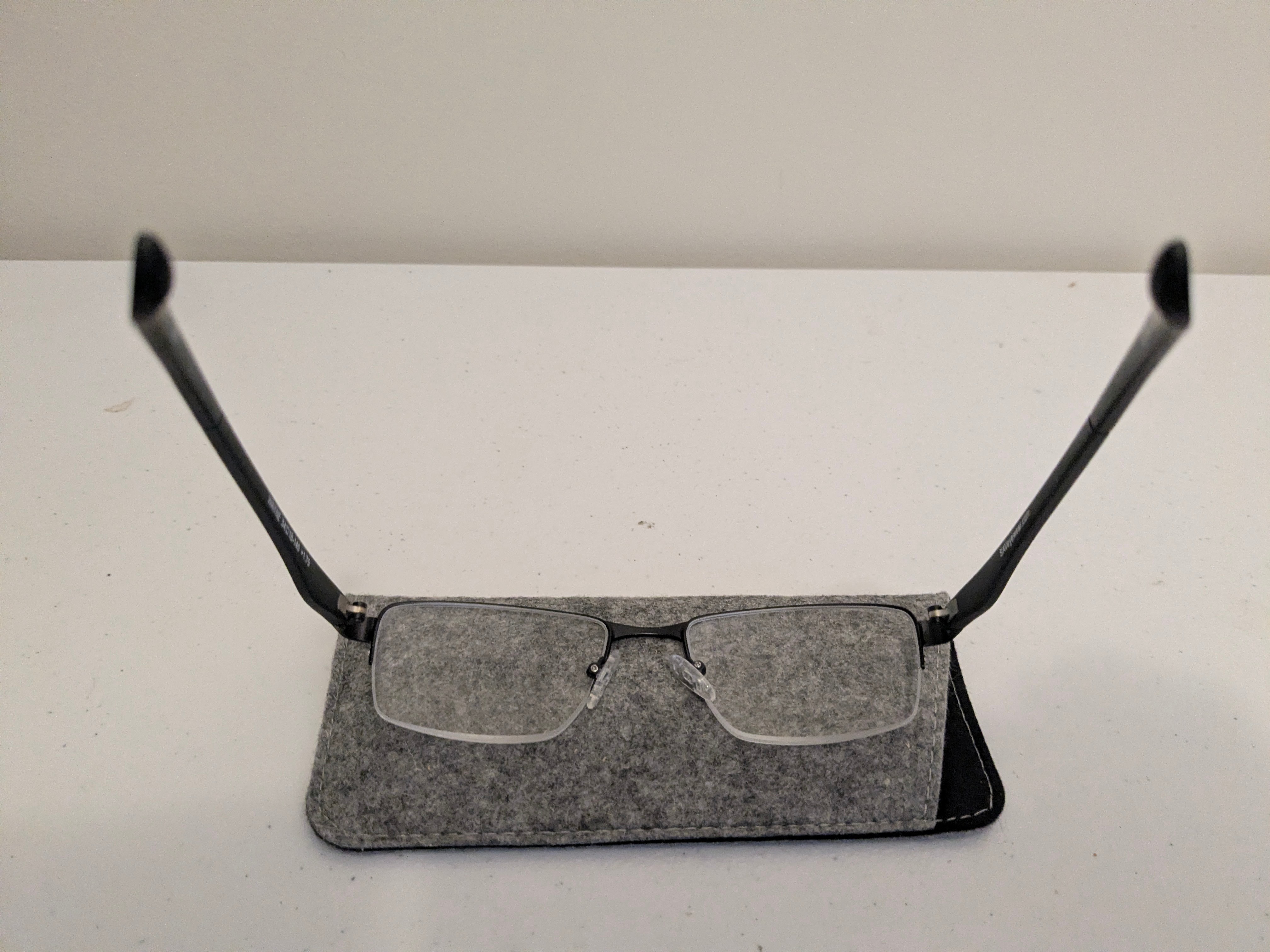 Black Rimless Reading Glasses with Case 1.75 - photo 2