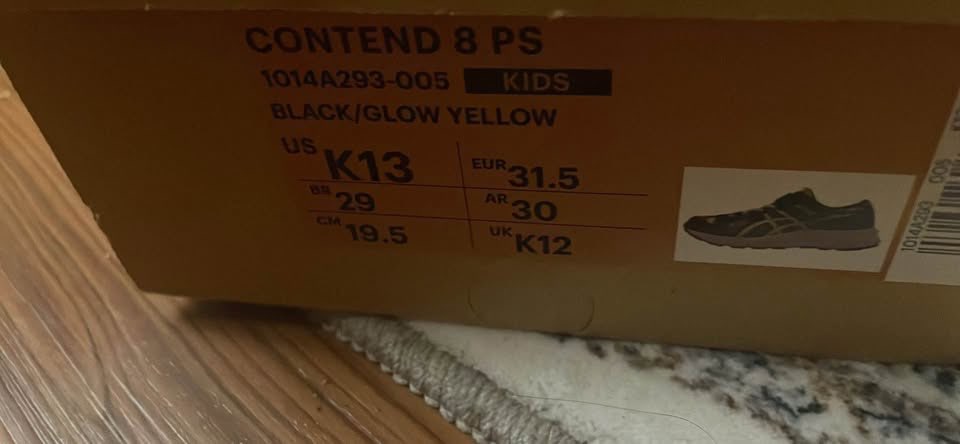 BRAND NEW boy girl youth asics contend ps velcro shoes size K 13 - photo 5
