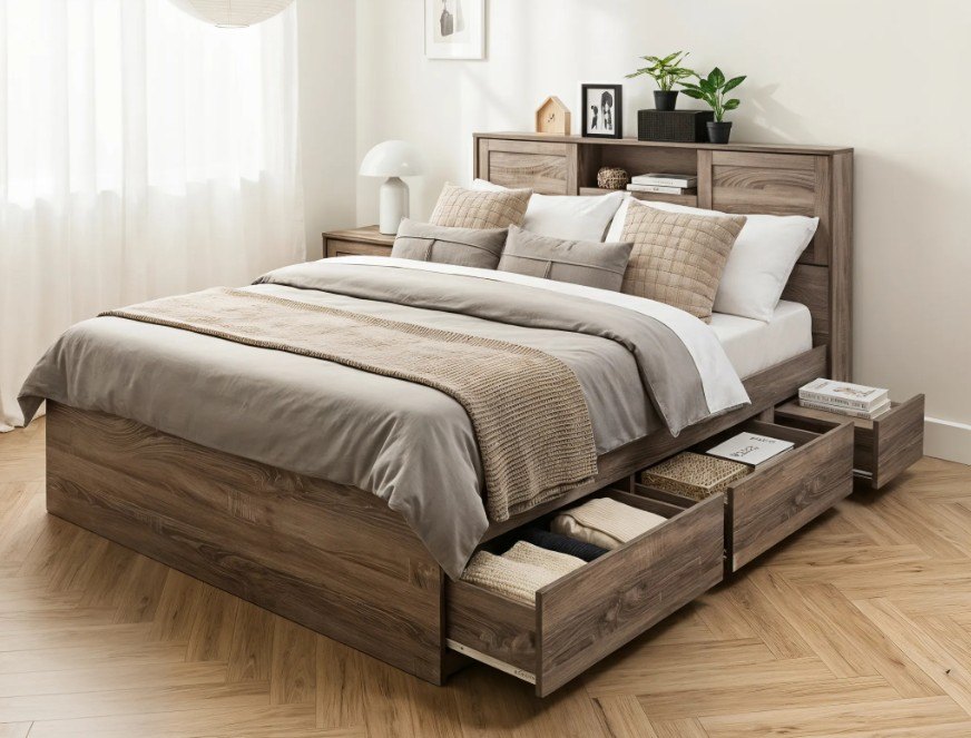 Sturdy Queen bed with tons of storage - photo 2